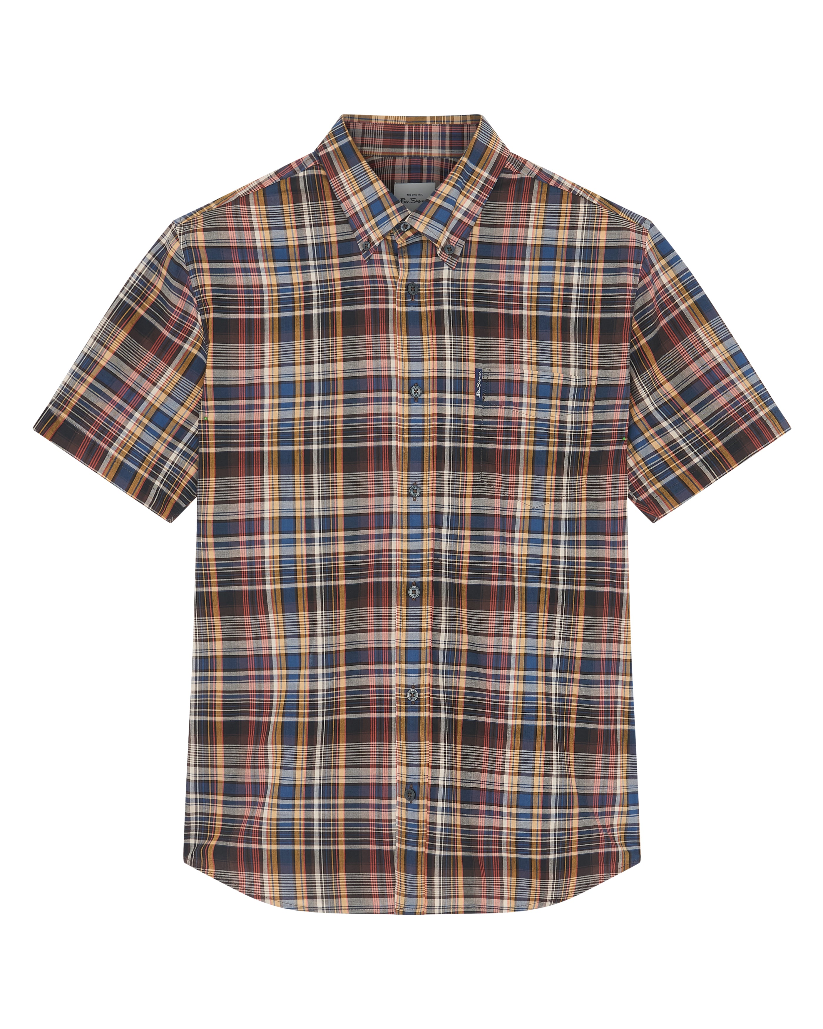 Gradient Check Short Sleeve - Sea