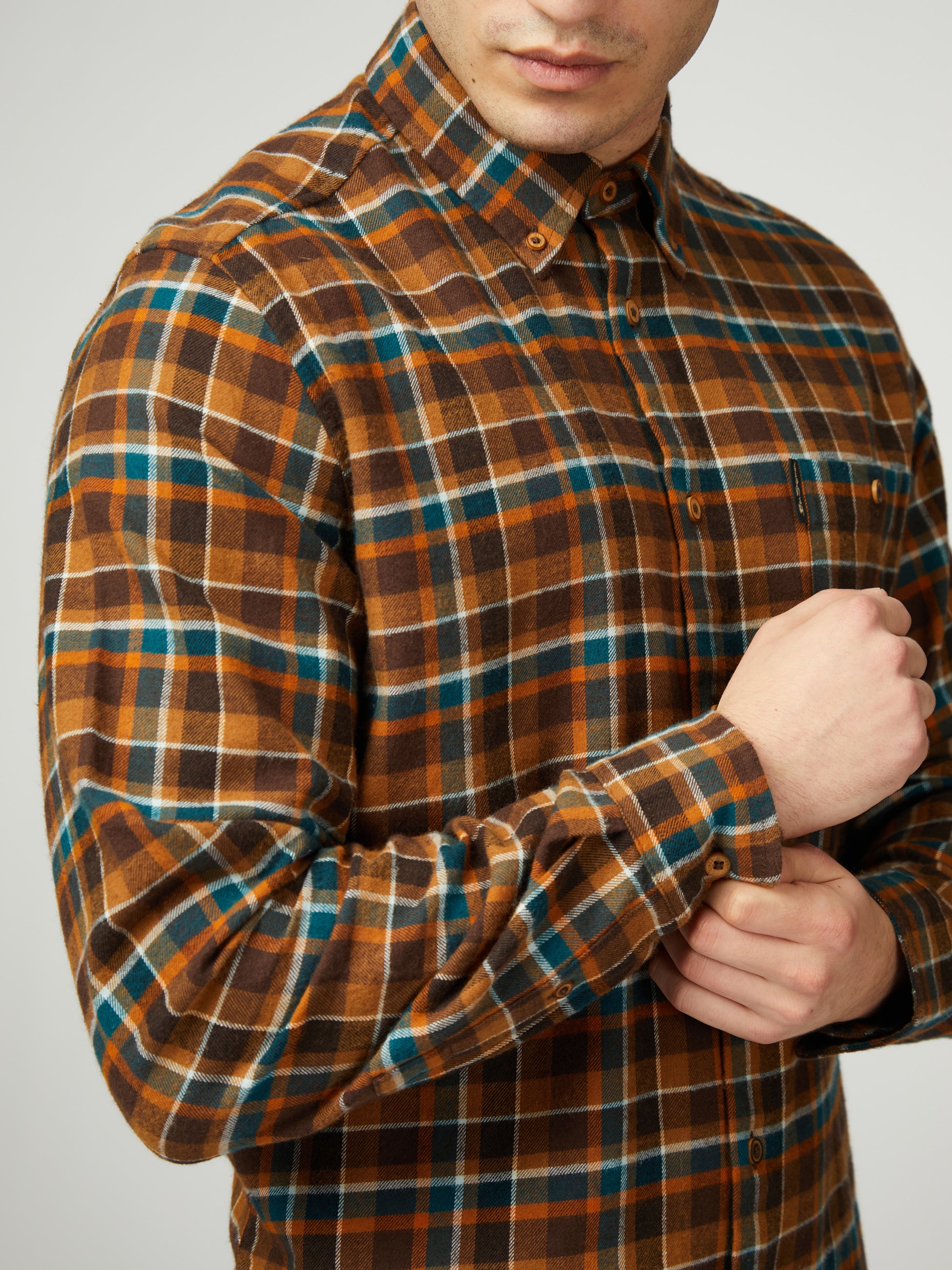 Brushed Plaid Check - Brown