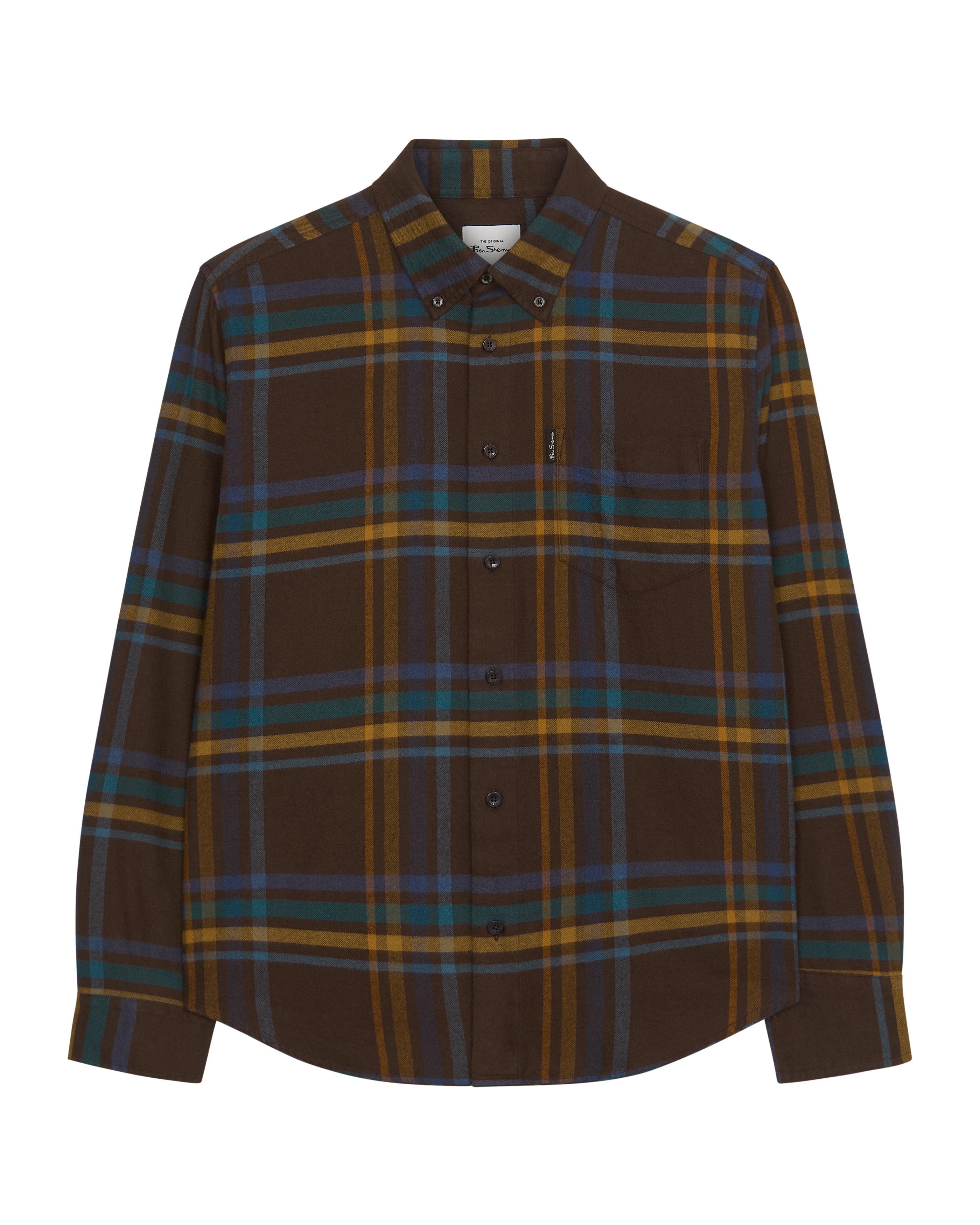 Oversized Brushed Check - Dark Brown