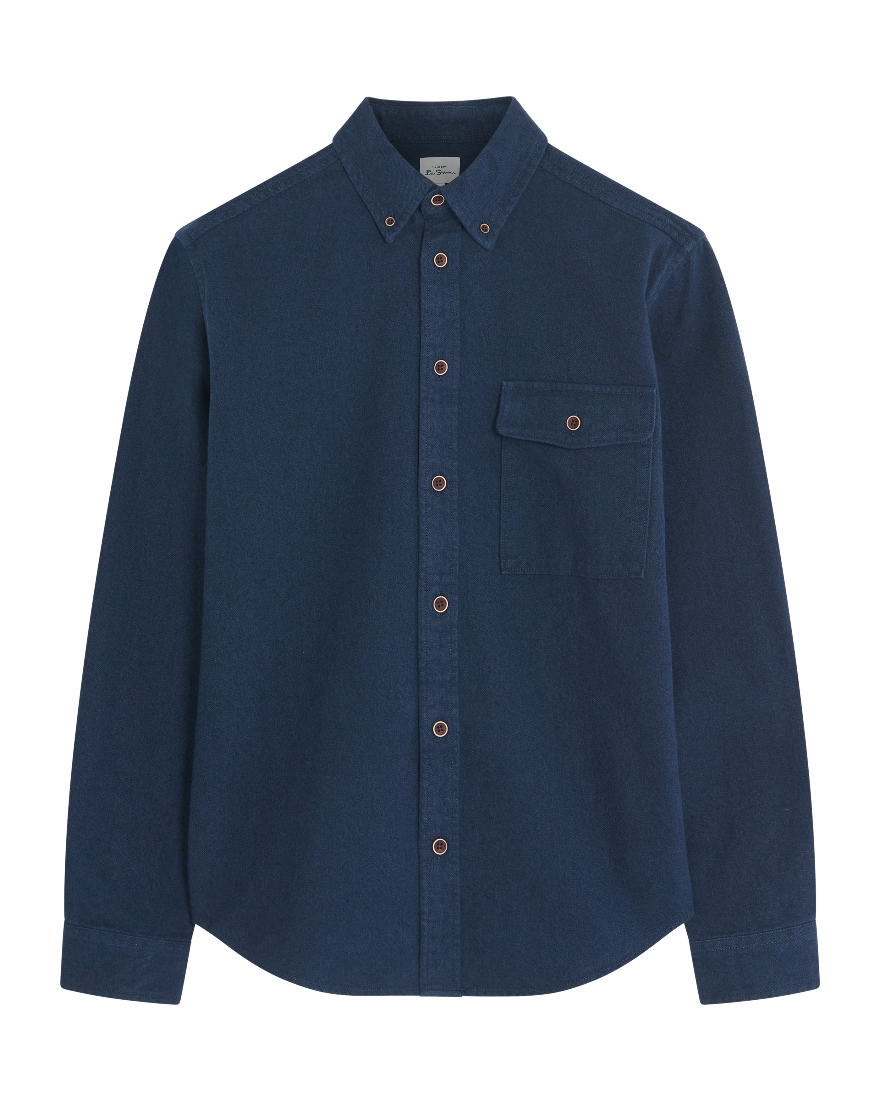 Brushed Overshirt - Dark navy