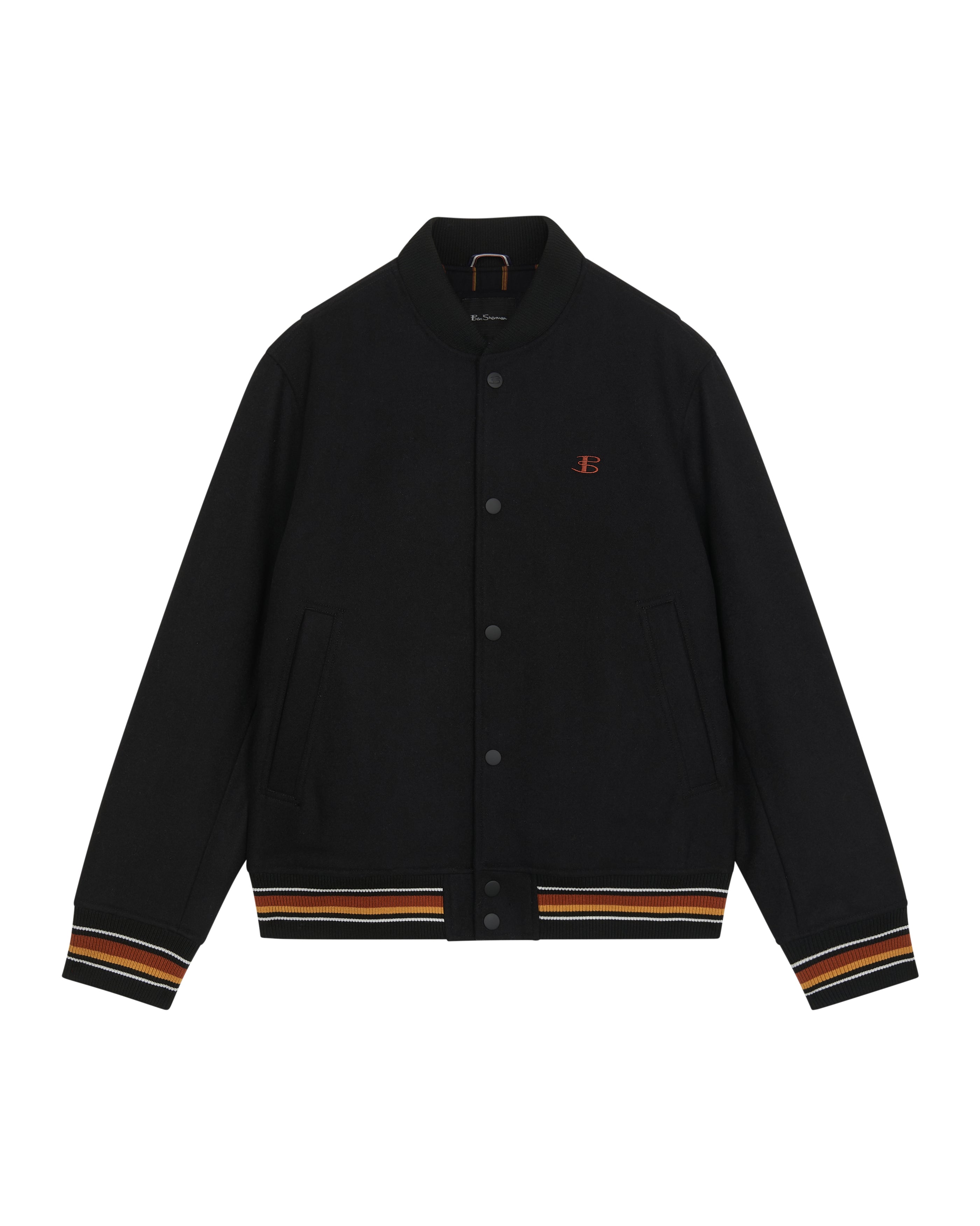 B By Ben Sherman Wool College Jacket - Black