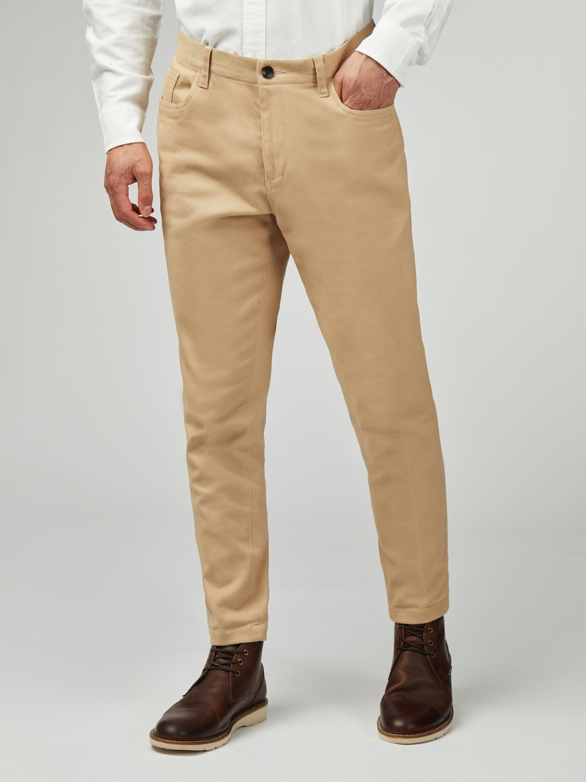 5 Pocket Twill Trouser - Stone