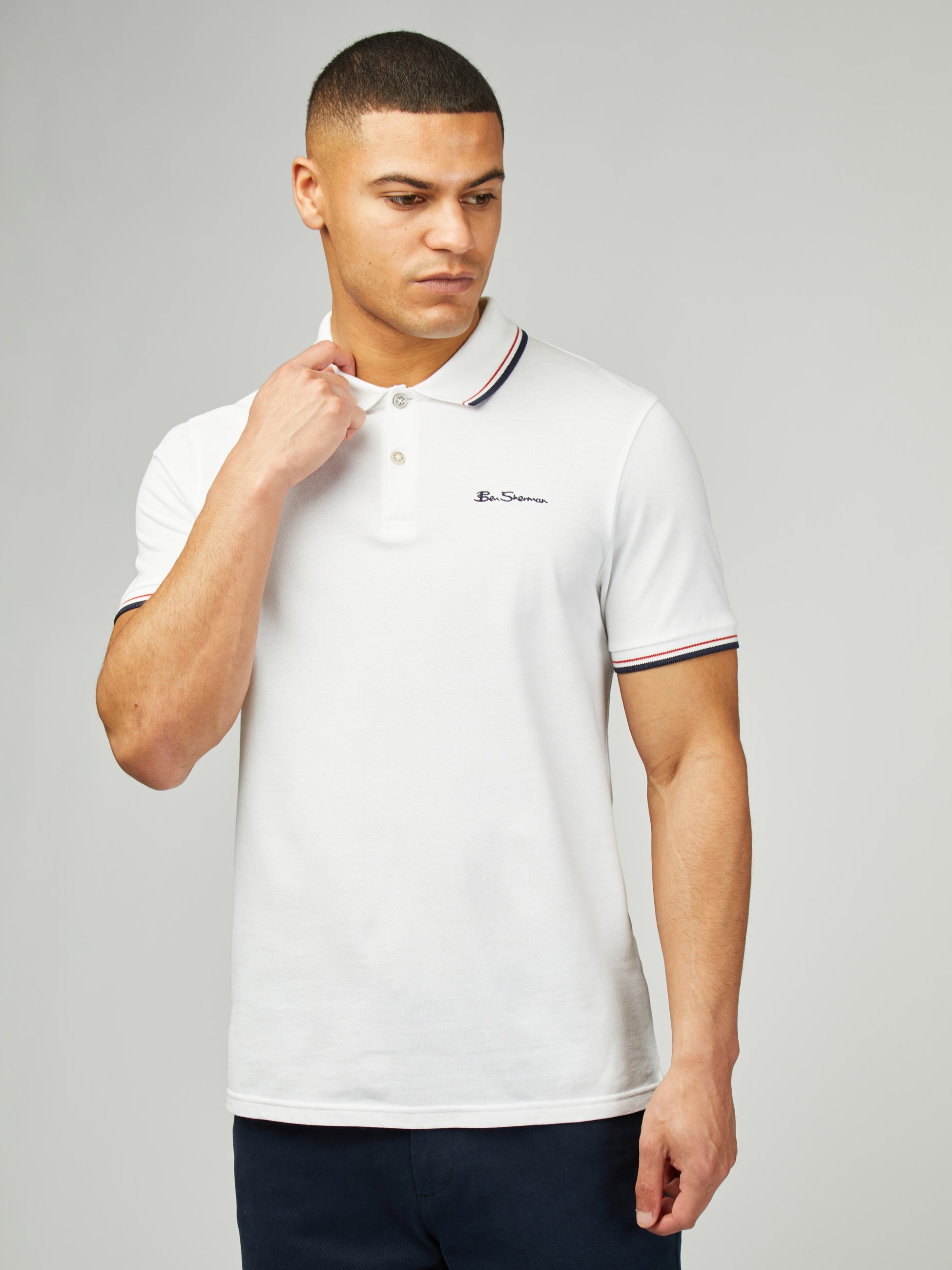 Signature Pique Polo - White