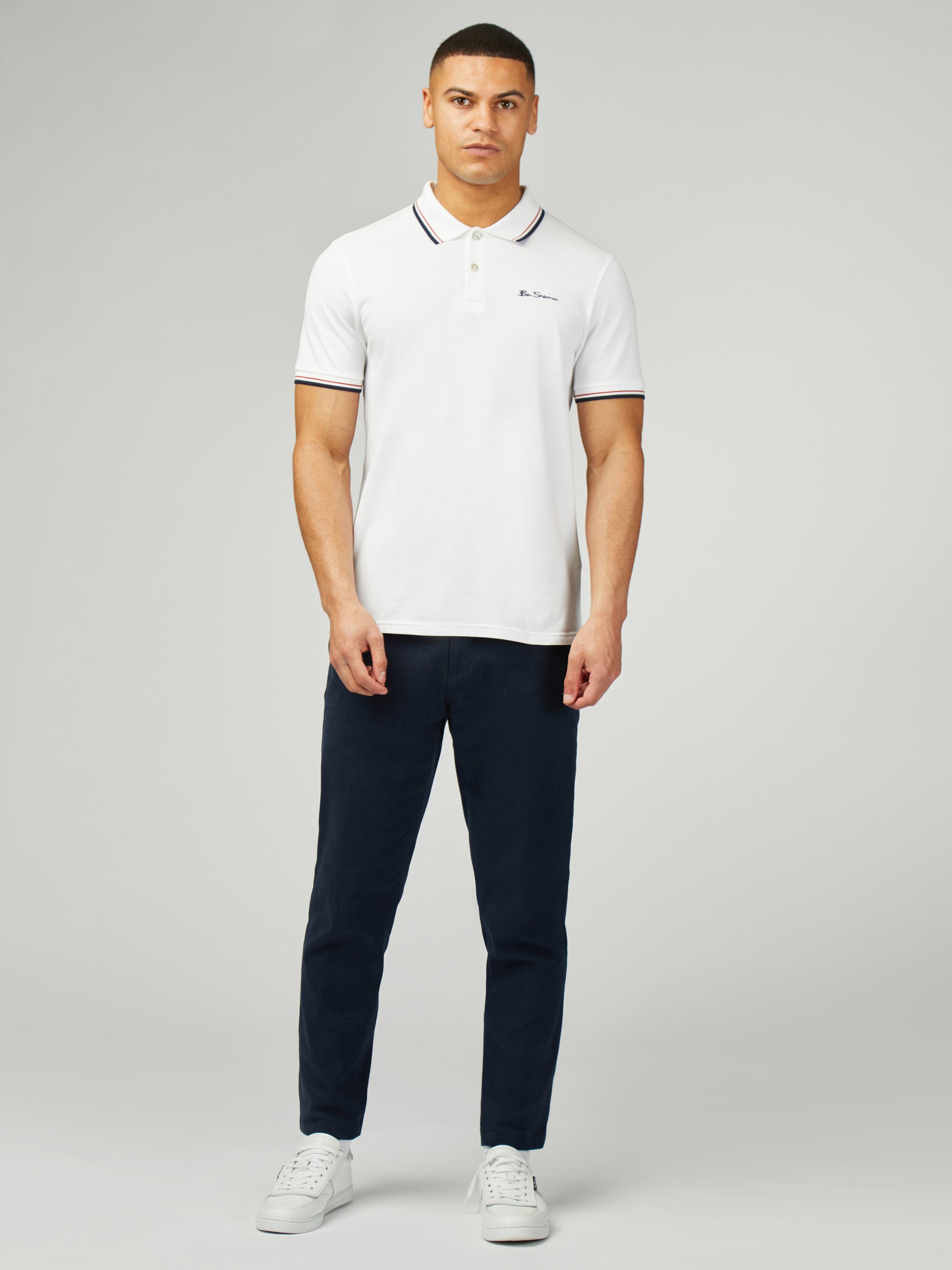 Signature Pique Polo - White