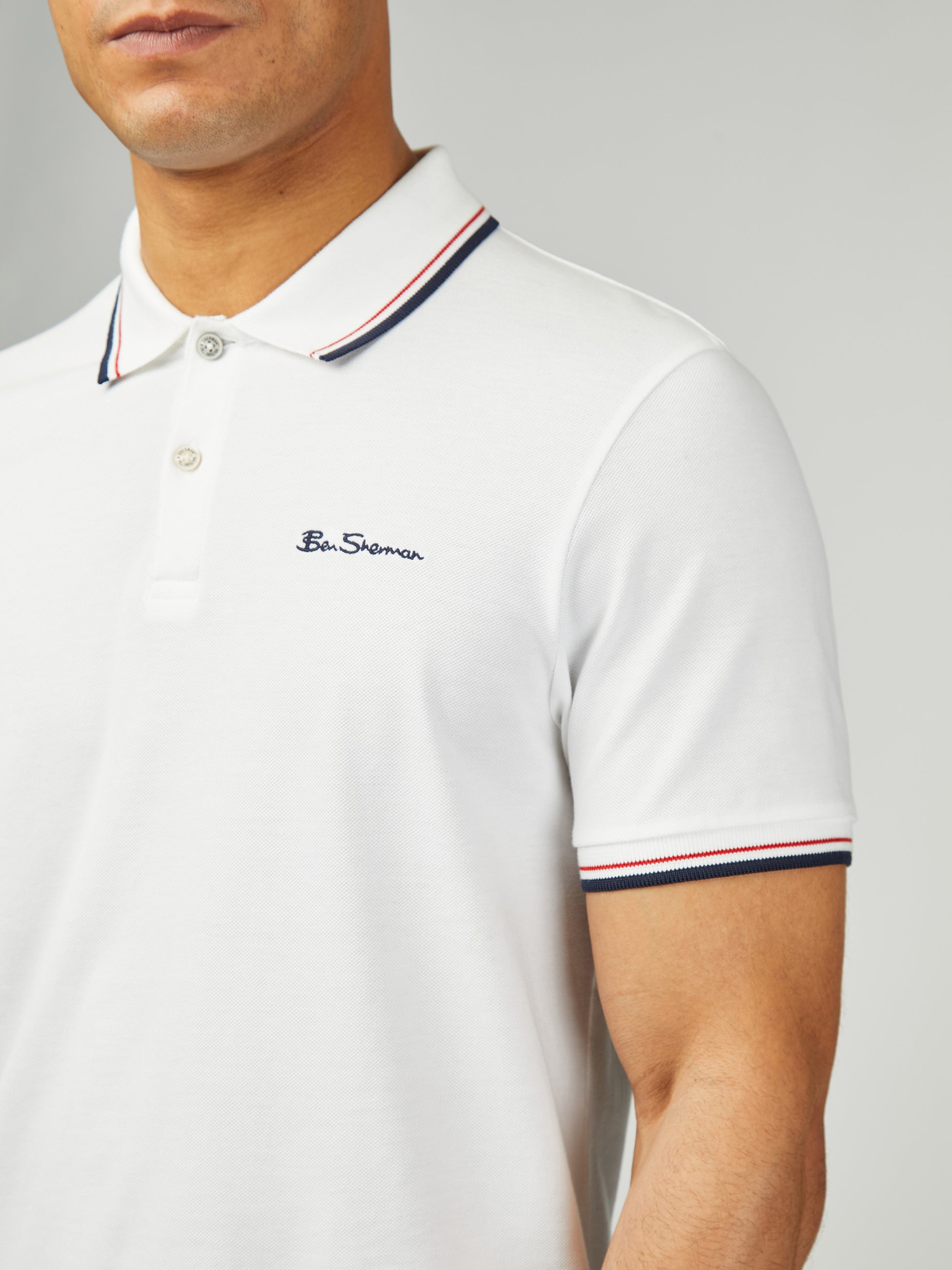 Signature Pique Polo - White