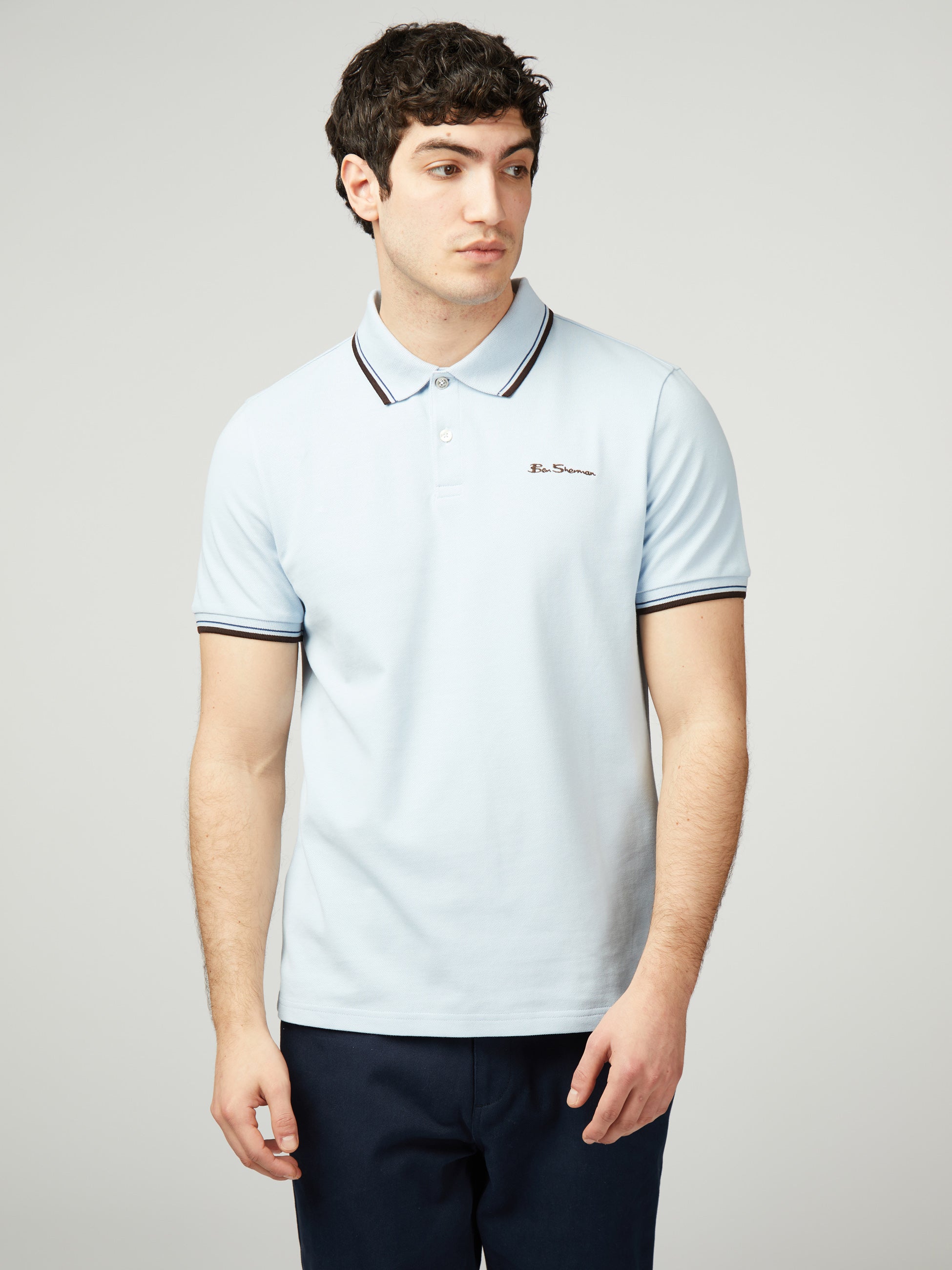 Signature Pique Polo - Sky