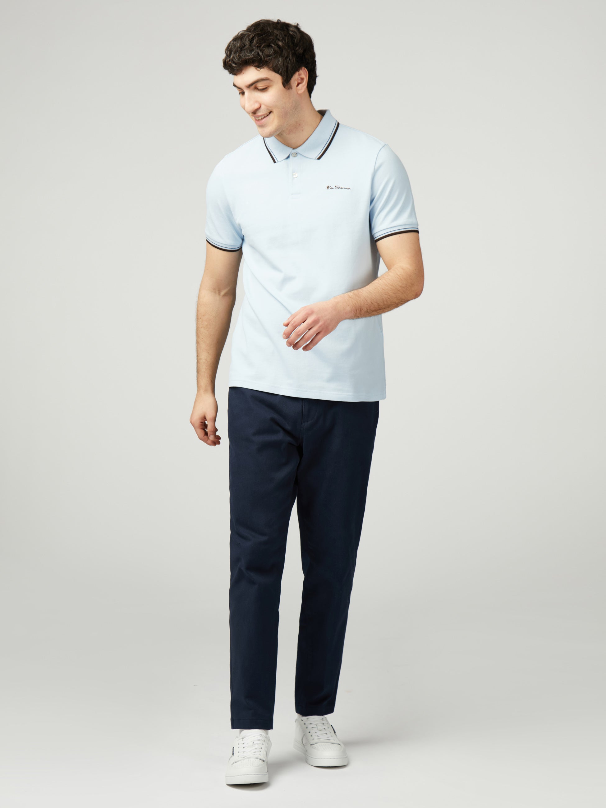 Signature Pique Polo - Sky