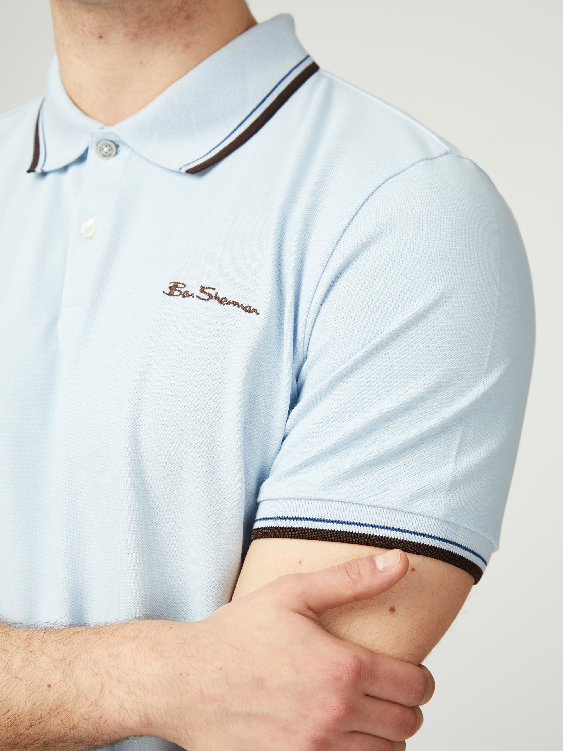 Signature Pique Polo - Sky