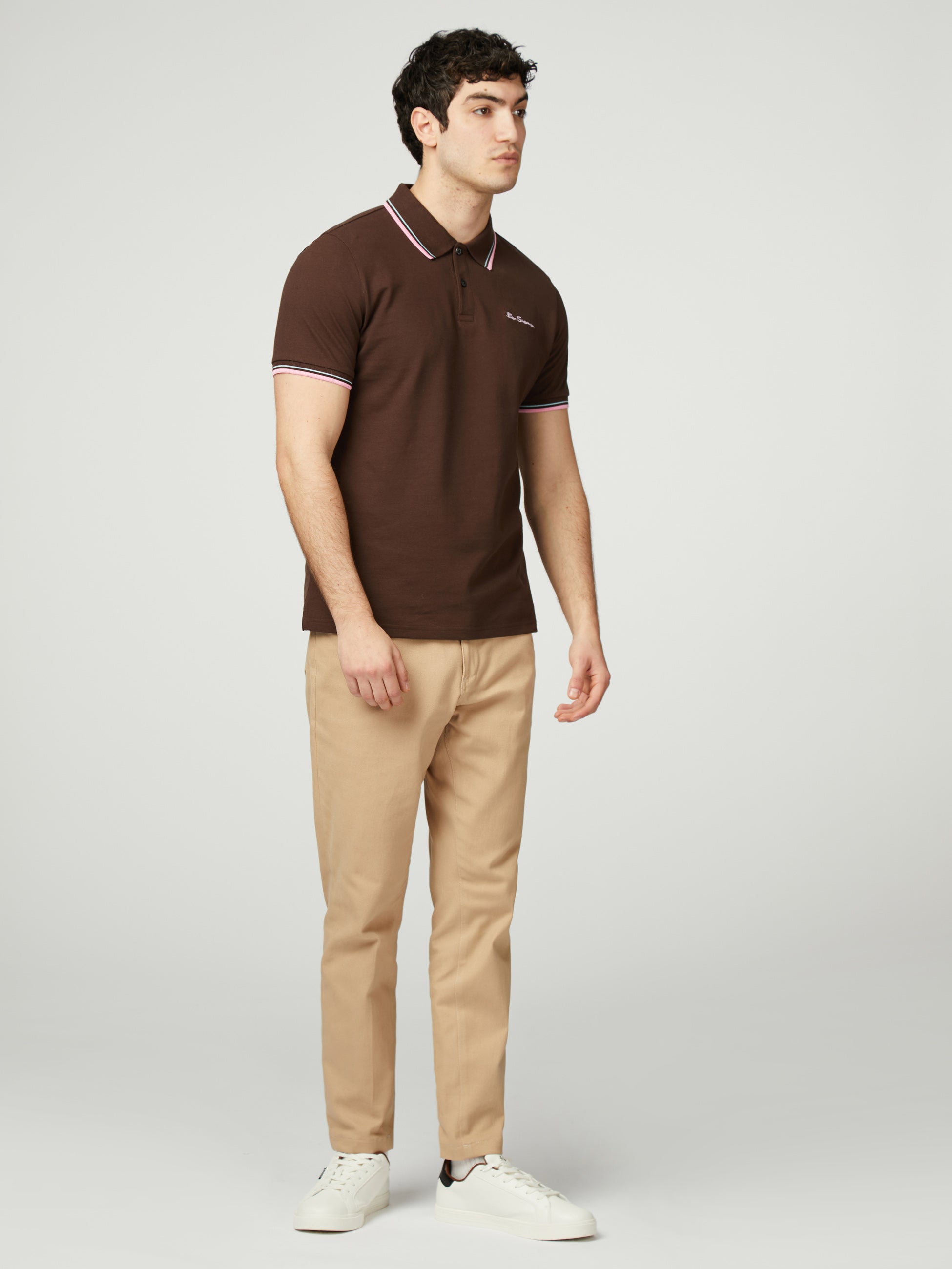 Signature Pique Polo - Dark Brown