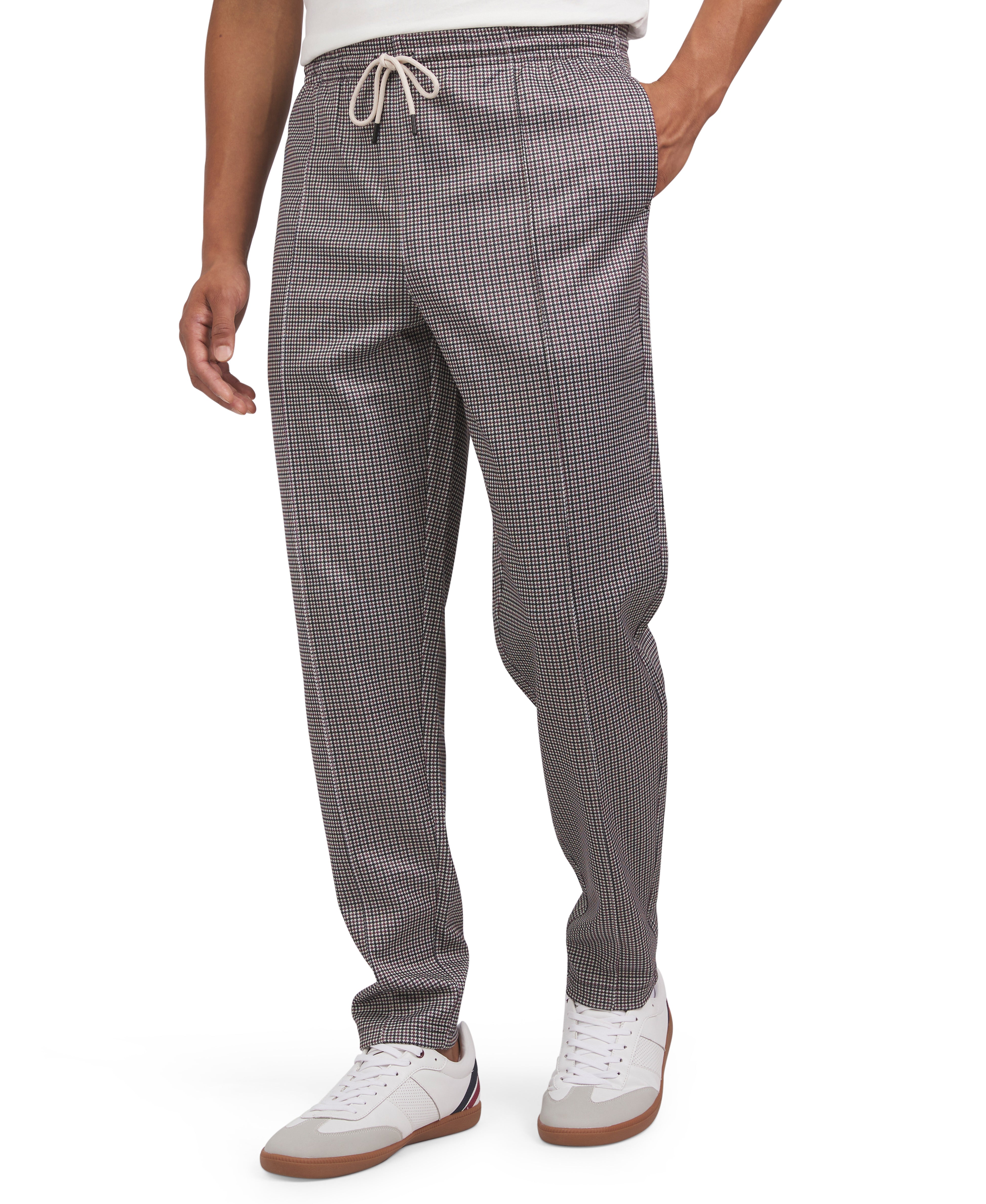 Houndstooth Tricot Track Pant - Tofu