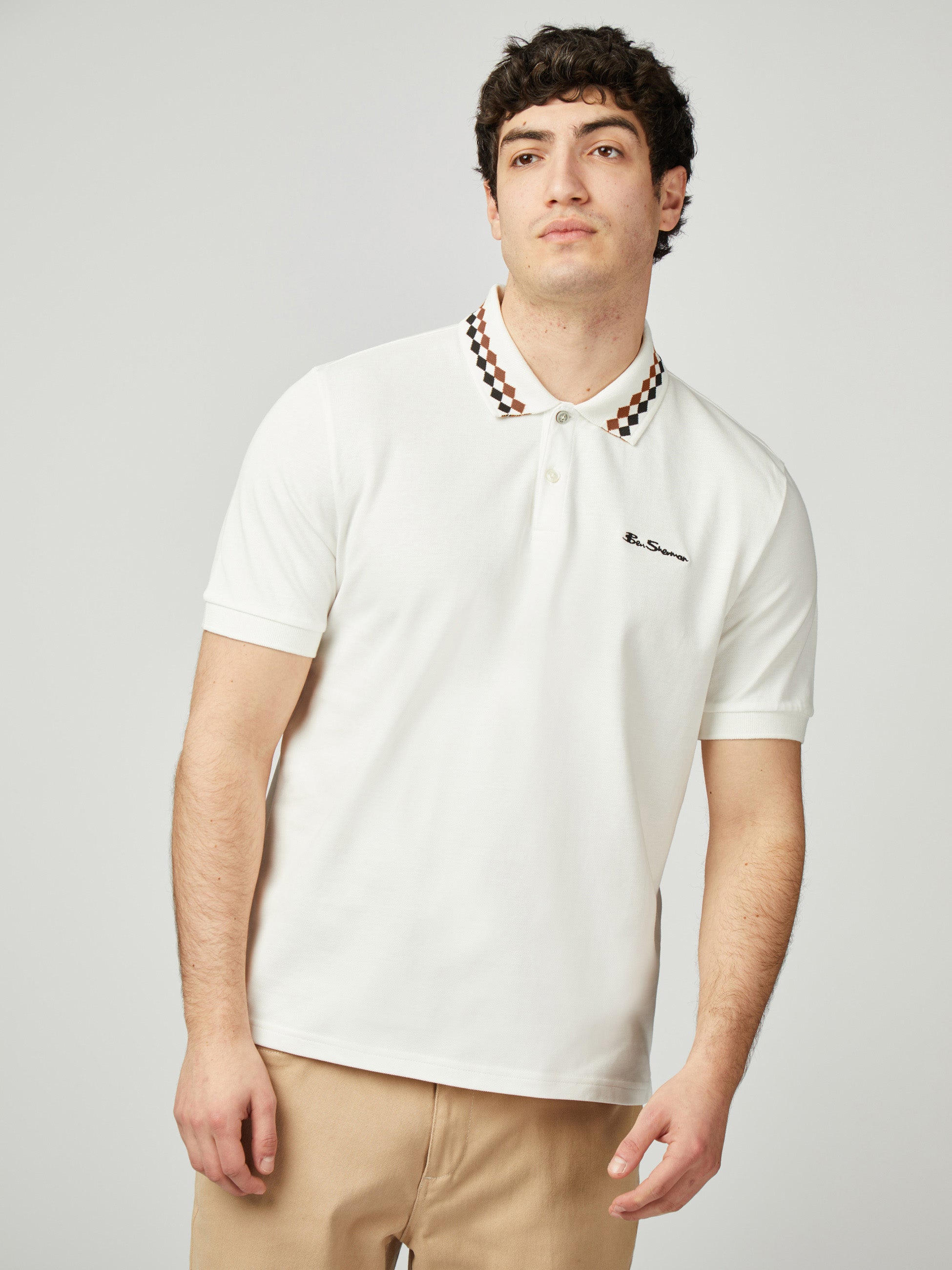 Collar Interest Polo - Snow White