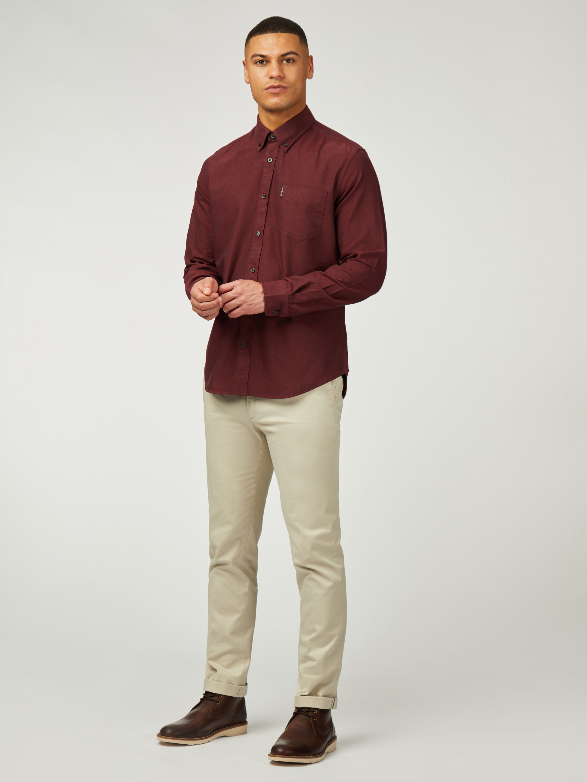 Signature Oxford Long Sleeve - Wine