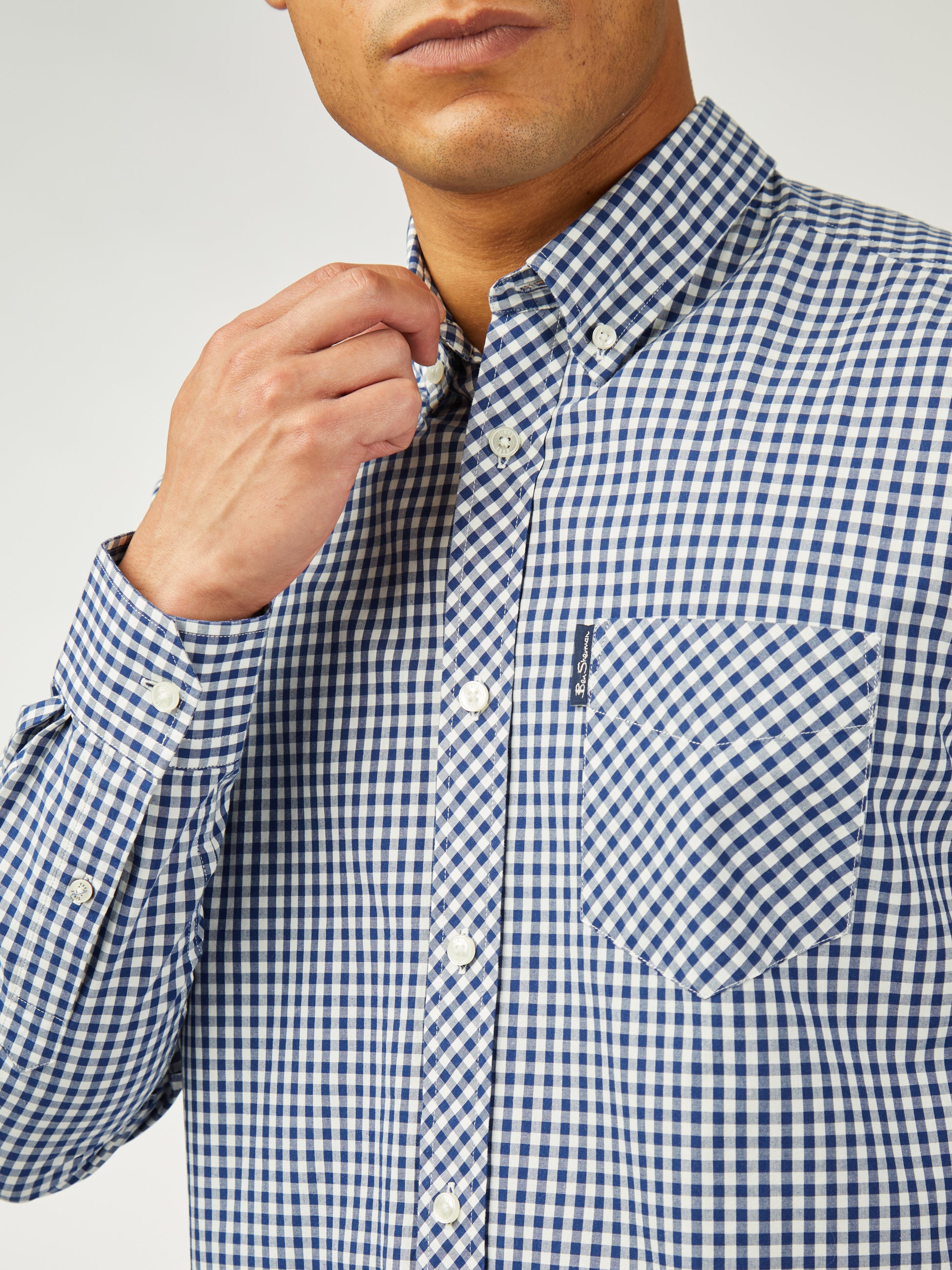 Signature Gingham Long Sleeve - Dark Blue