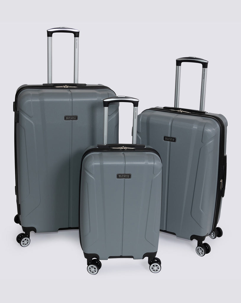 Derby 3-Piece Hardside Luggage Set - Graphite - Ben Sherman