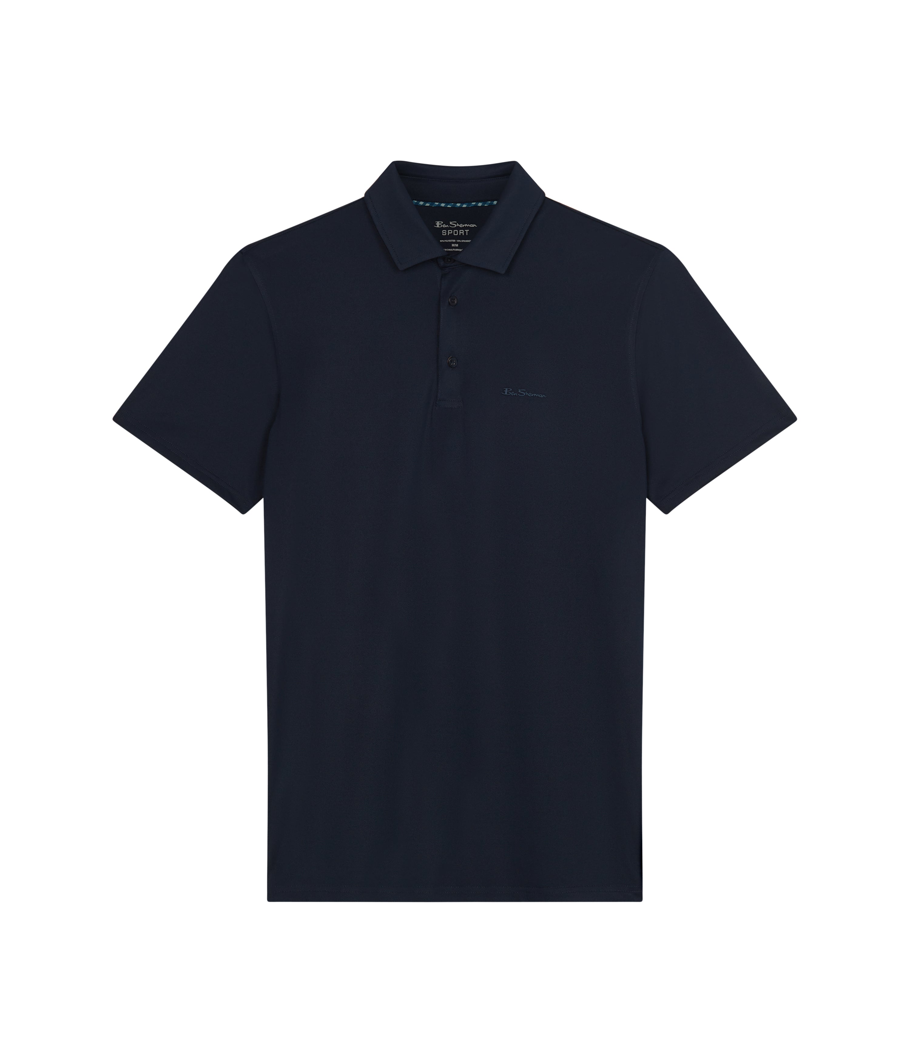 Solid Air Pique Sports Fit Polo - Navy