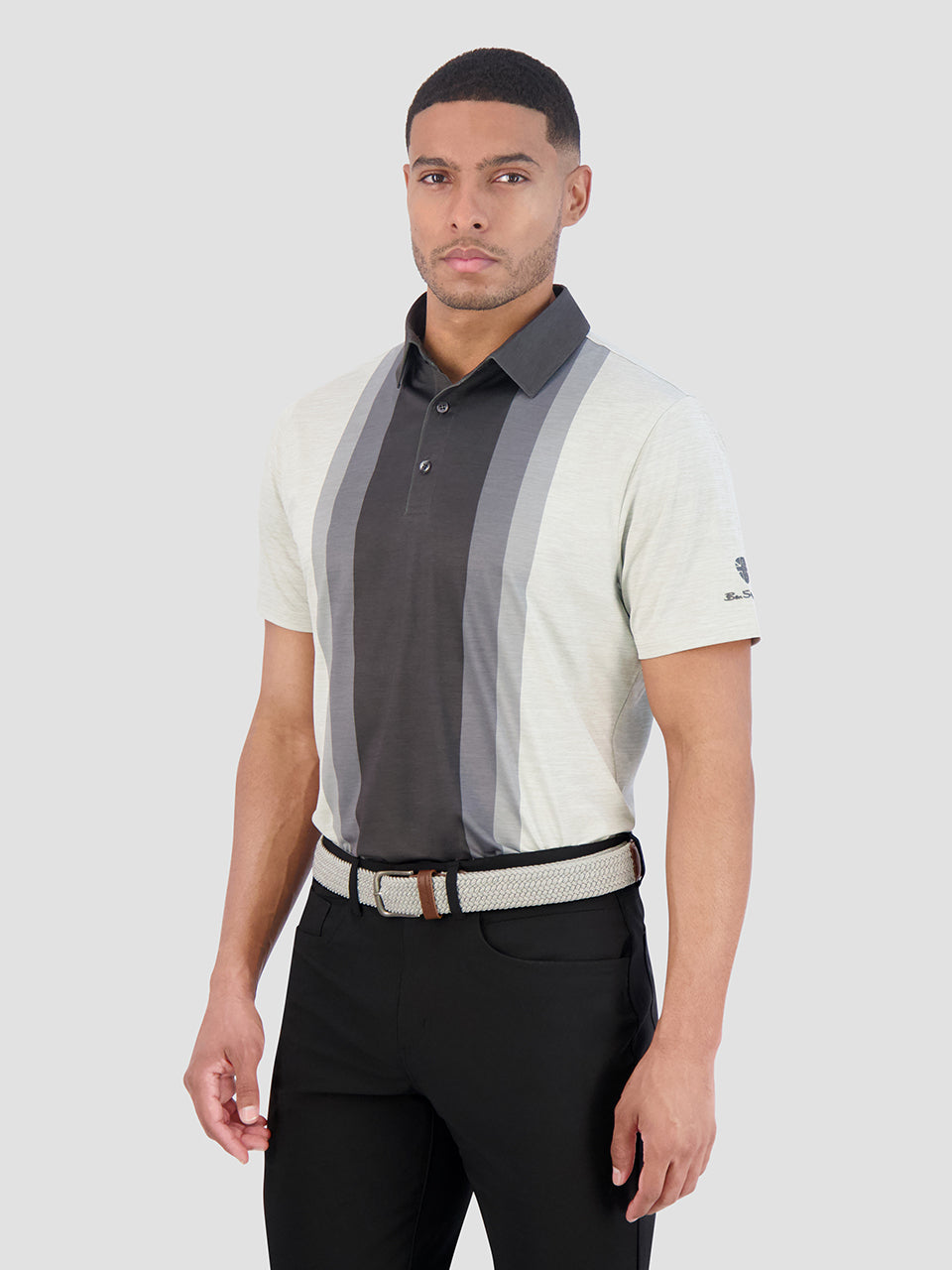 Vertical Stripes Polo - Black