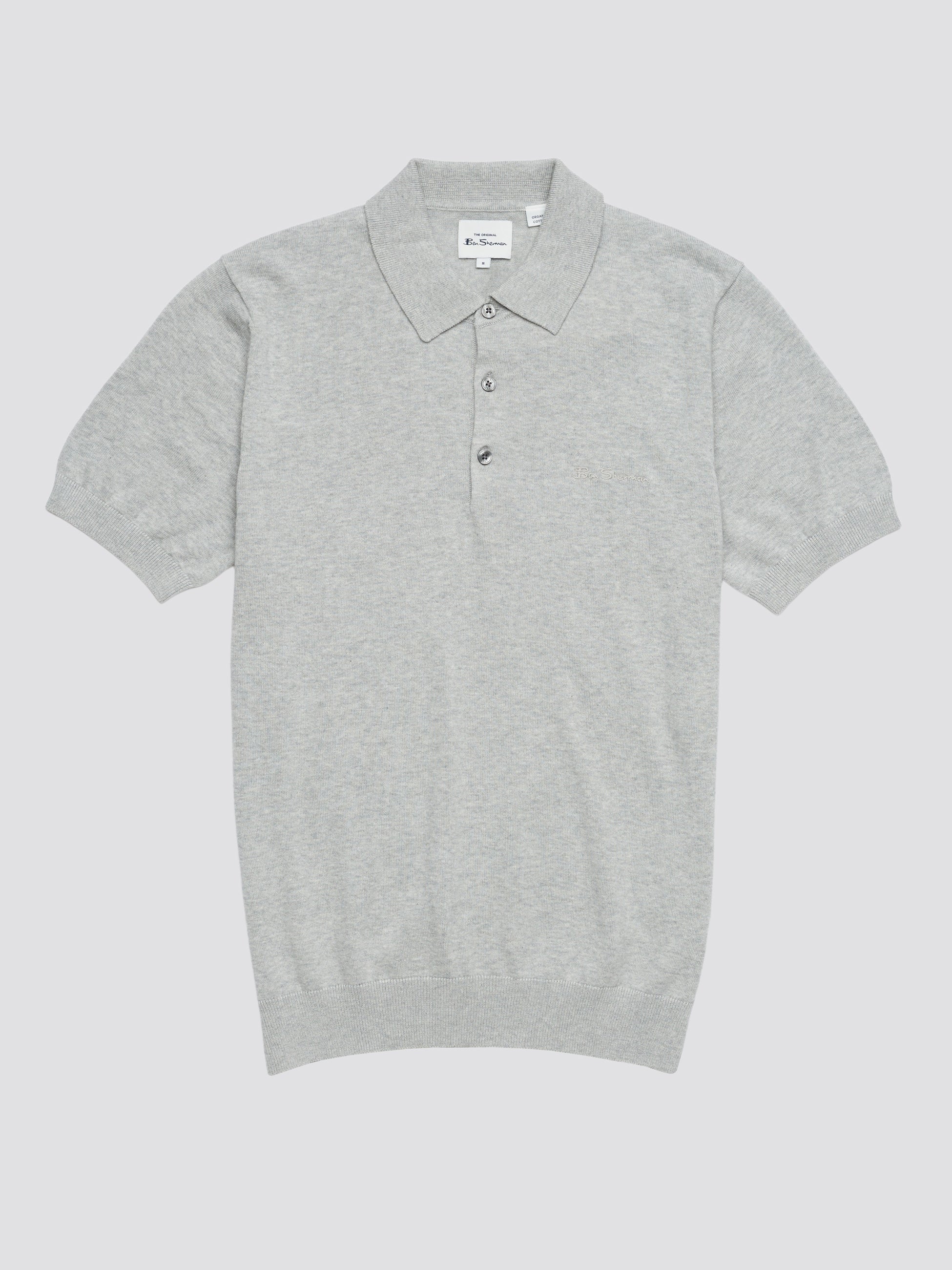 Signature Knit Polo - Steel