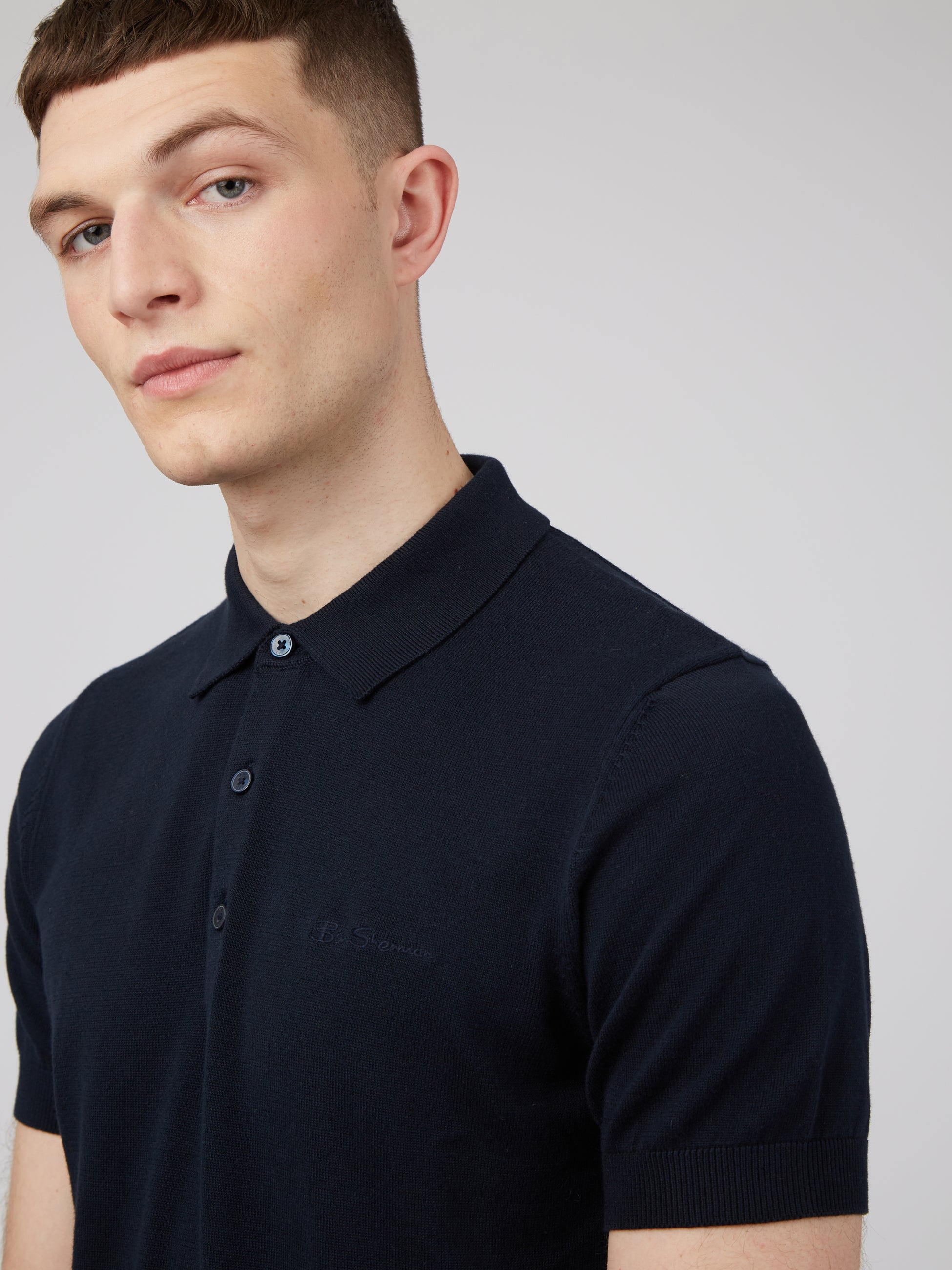 Signature Knit Polo - Dark Navy