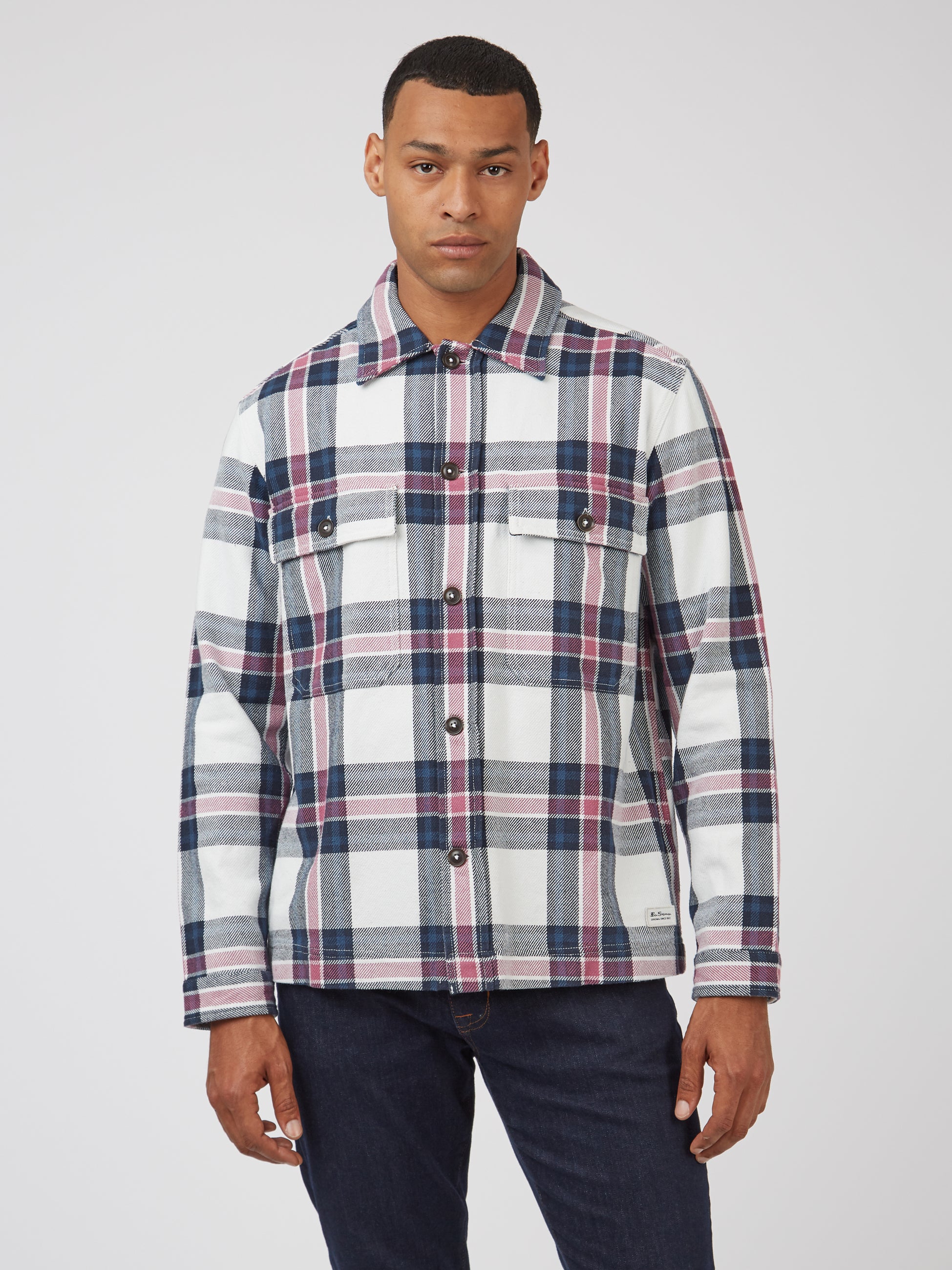 Casual Twill Plaid Workwear Shirt Jacket