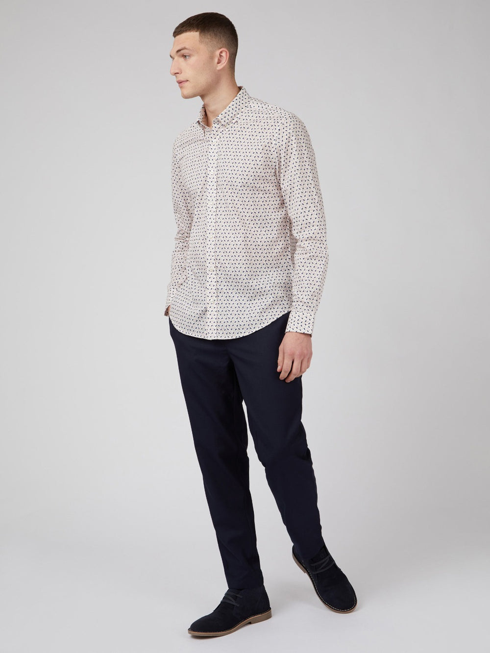 Mod Dash Print Long-Sleeve Shirt - Ben Sherman