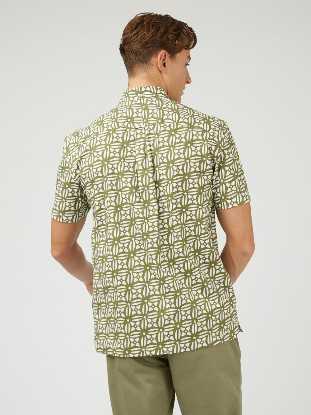 Geo Block Print Relaxed-Fit Shirt - Ben Sherman