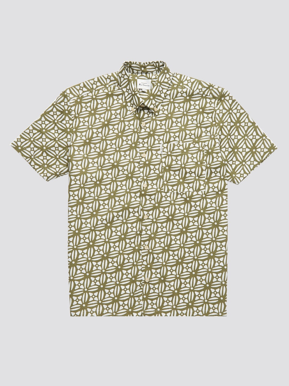 Geo Block Print Relaxed-Fit Shirt - Ben Sherman