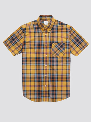 Classic Check Short-Sleeve Shirt - Gold