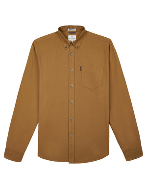 Long-Sleeve Oxford Shirt - Camel