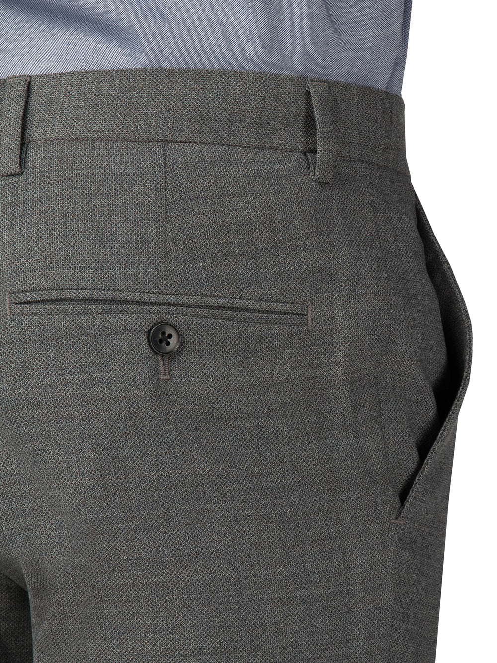 High-Twist Texture Camden Fit Suit Trouser - Grey - Ben Sherman