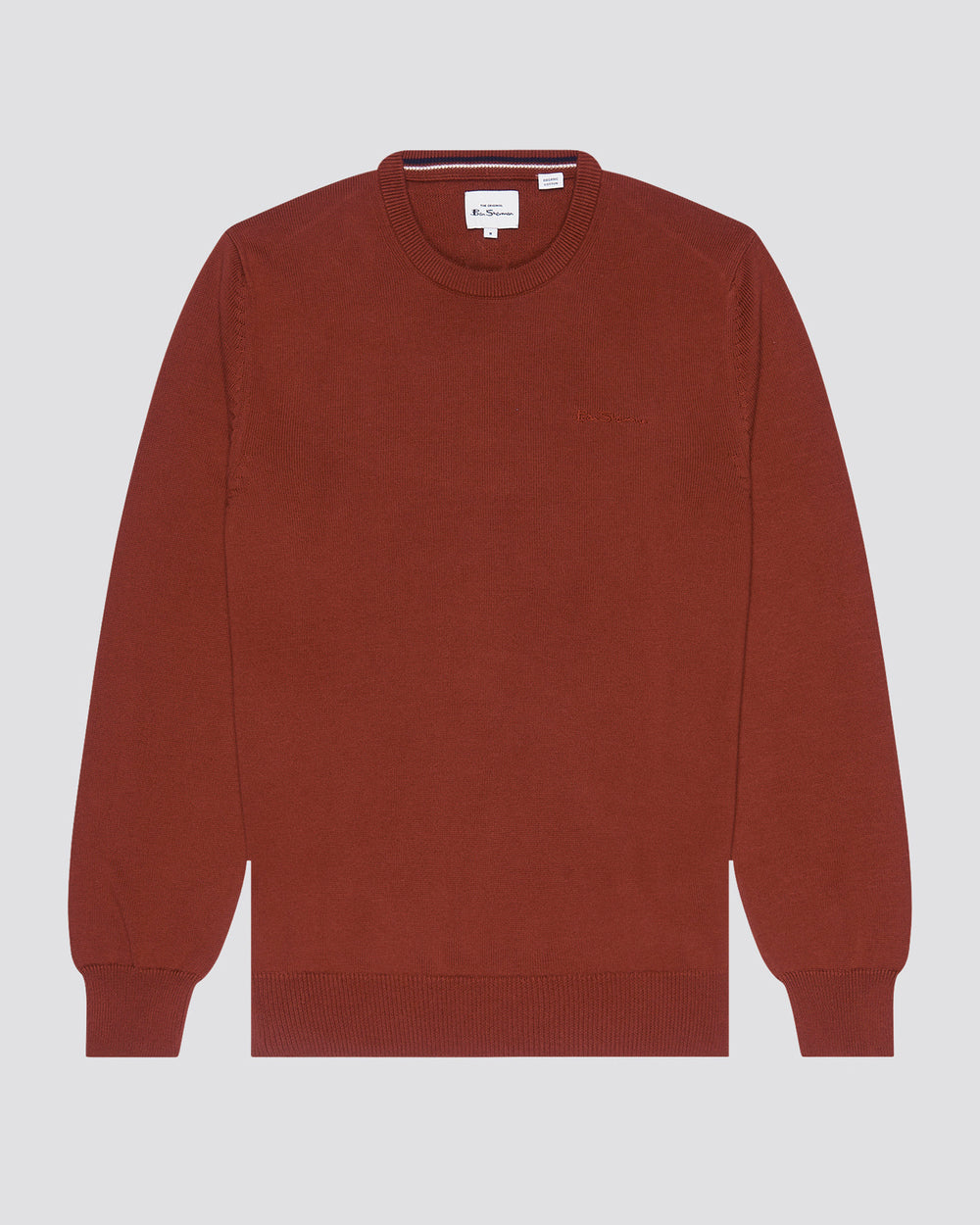 Signature Knit Crewneck Sweater - Sherman Orange Ben Burnt 