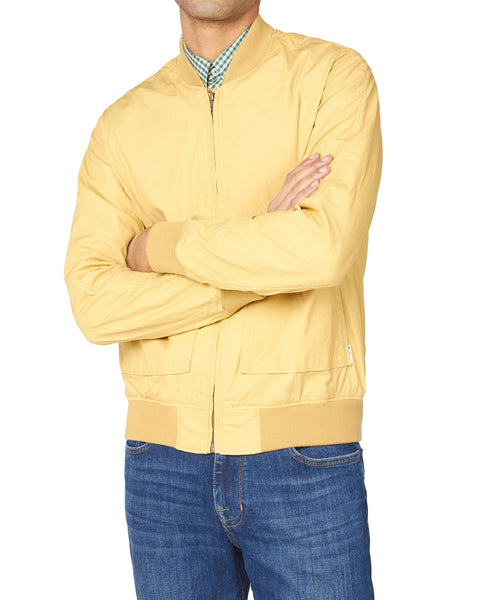 Men's Yellow Laundered Bomber Jacket