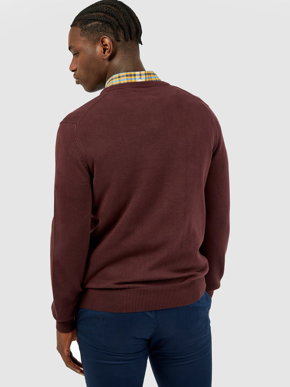 Signature Knit Crewneck Sweater - Bordeaux - Ben Sherman
