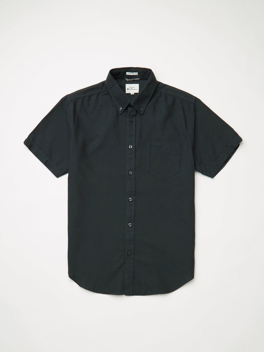 Signature Organic Short-Sleeve Oxford Shirt - Black - Ben Sherman