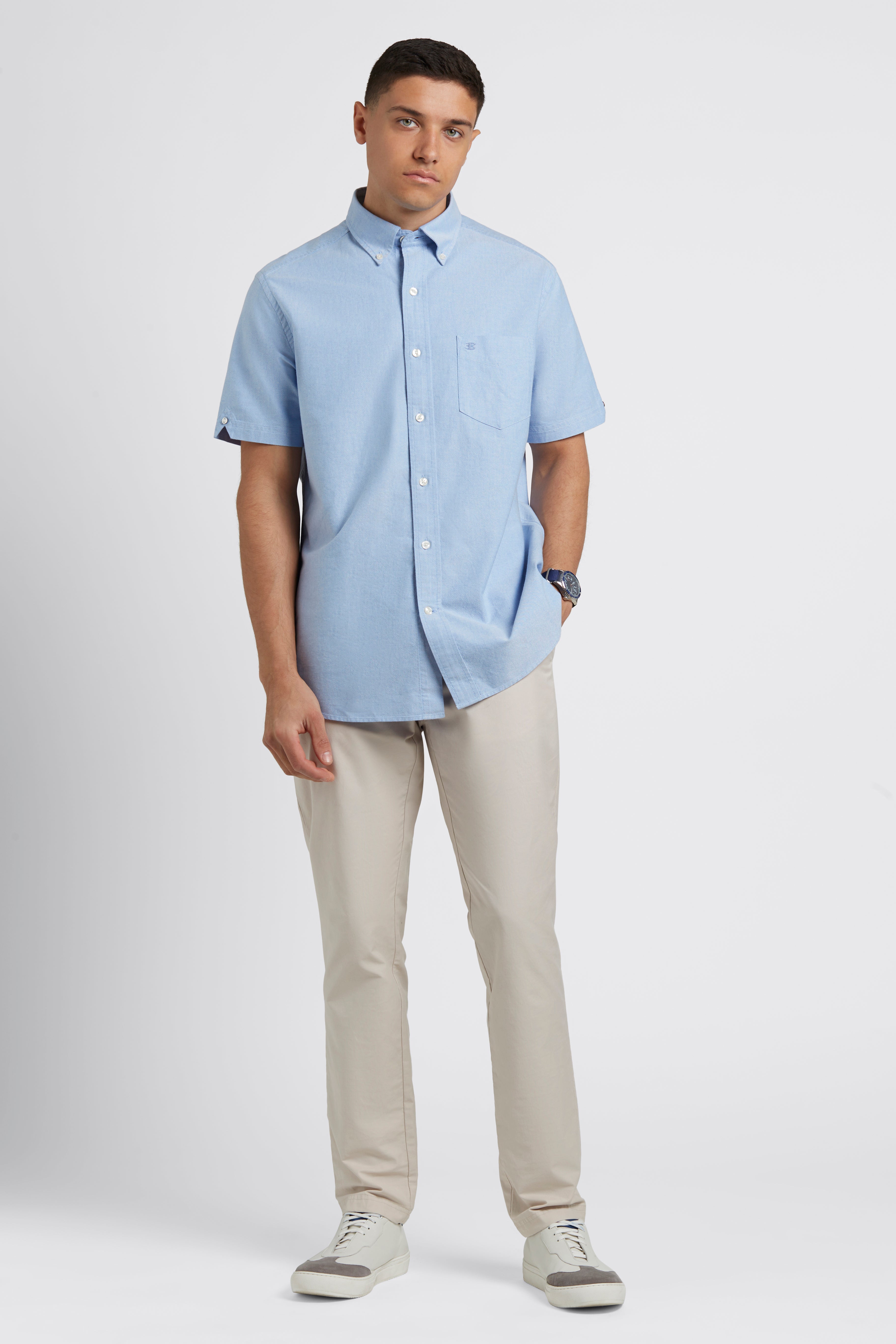 Brighton Oxford Organic Shirt - Pale Blue