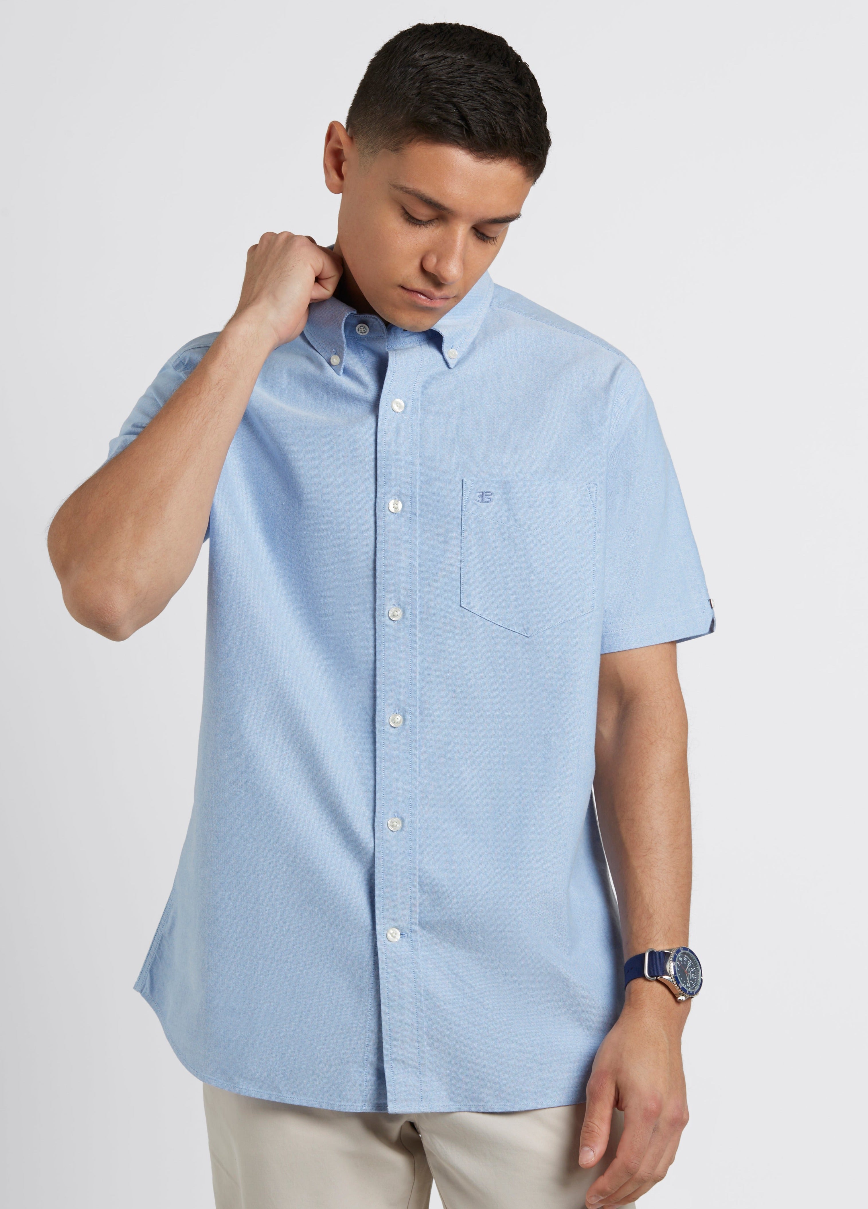 Brighton Oxford Organic Shirt - Pale Blue