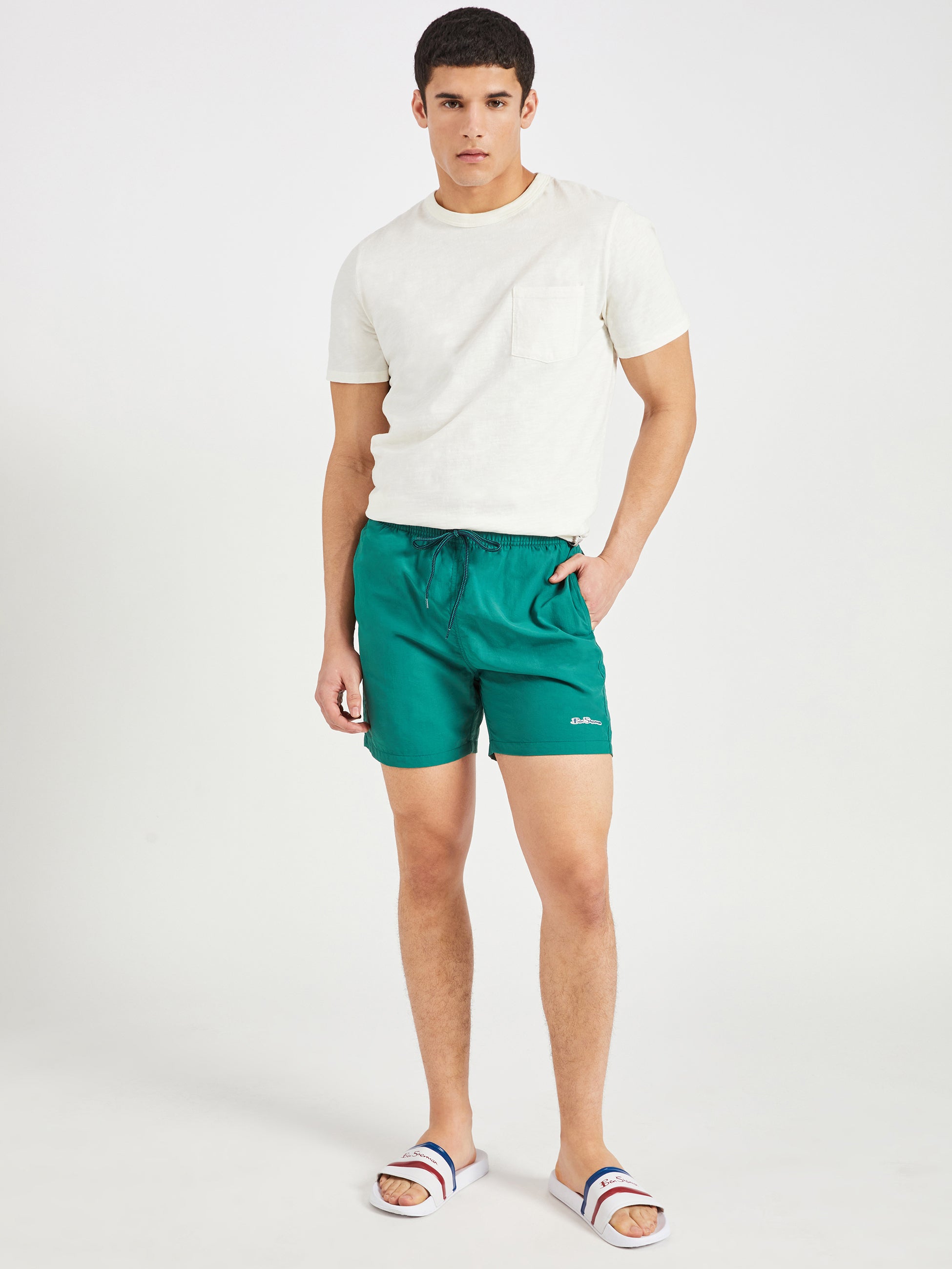 South Beach Swim Shorts - Posy Green