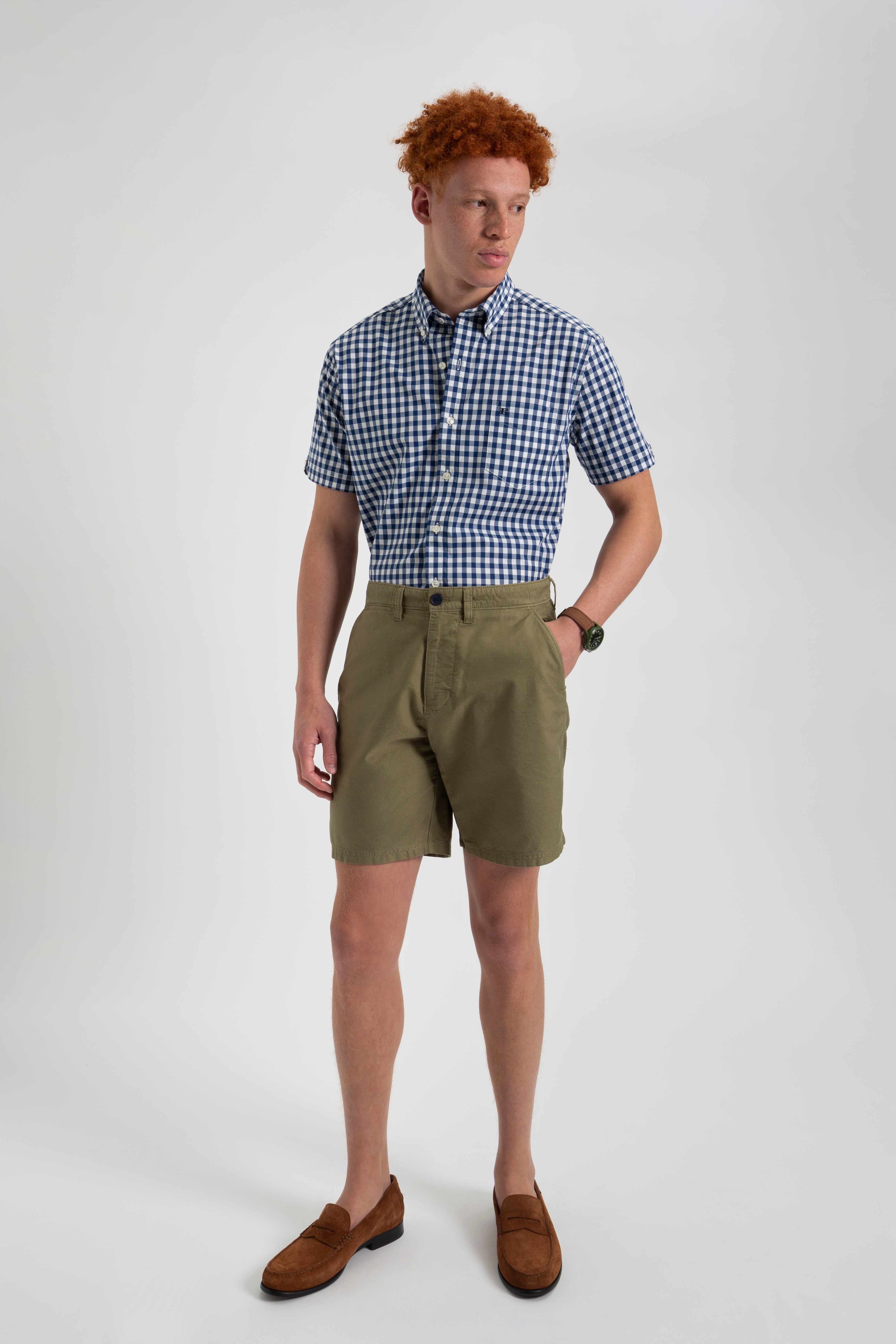 Beatnik Oxford Garment DyeShort - Olive