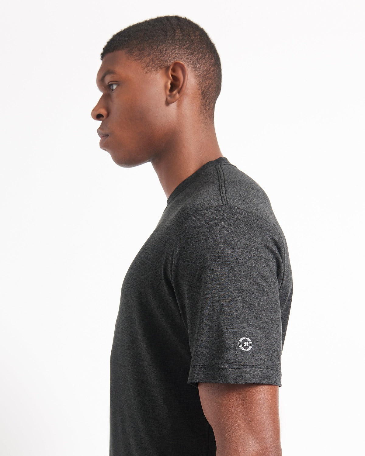 Performance Stretch Marl T-Shirt - Black