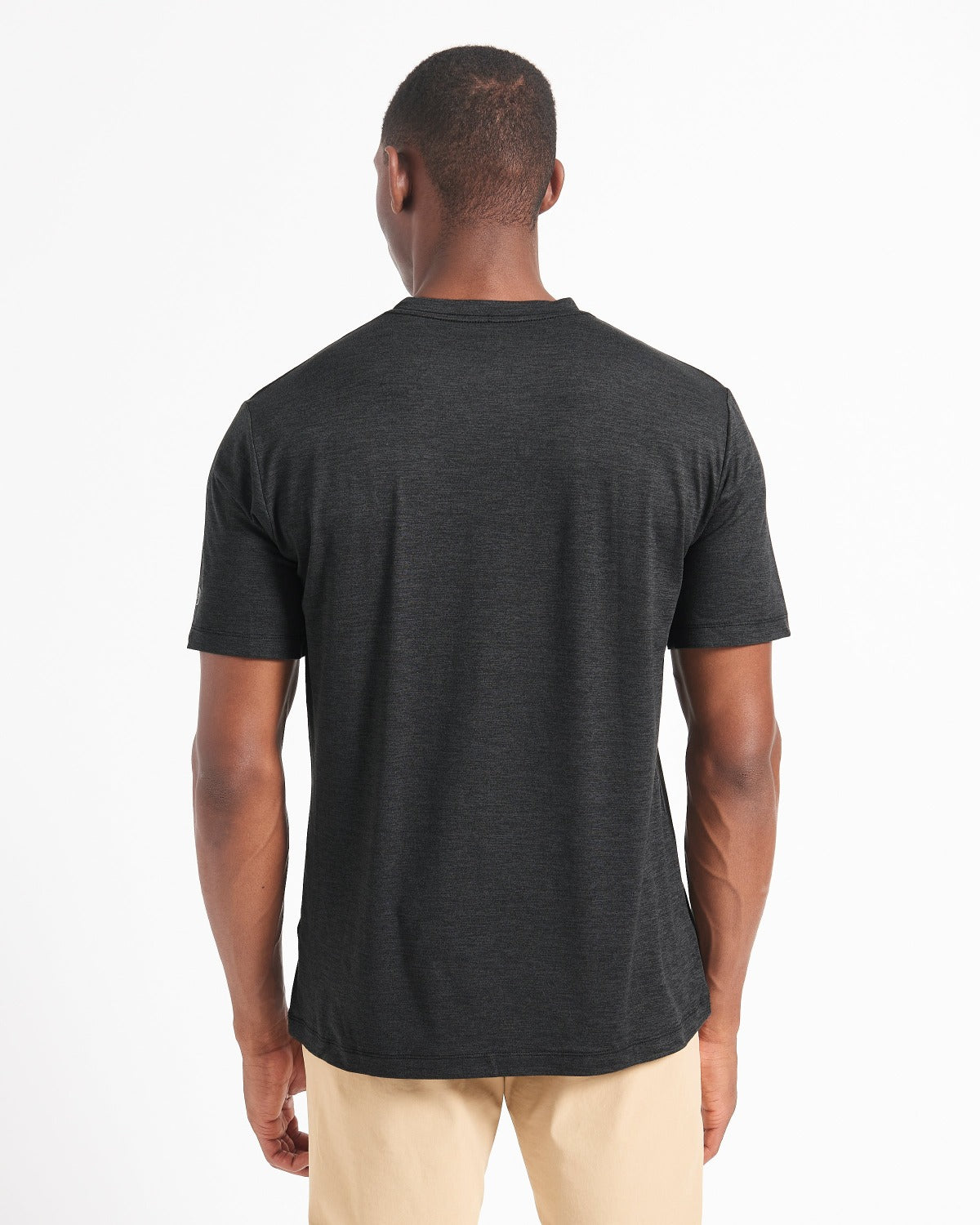 Performance Stretch Marl T-Shirt - Black