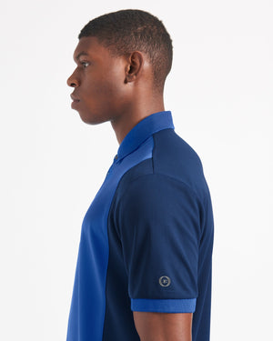 360 Motion Stretch Colorblock Polo - Blue/Navy