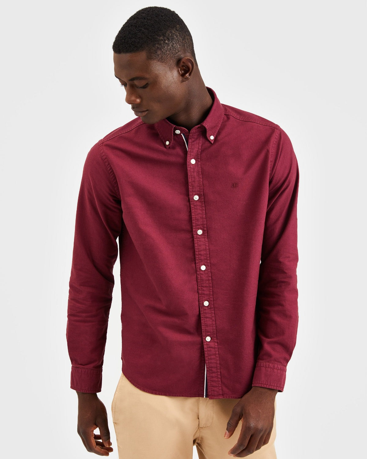 Beatnik Oxford Garment Dye Shirt - Burgundy