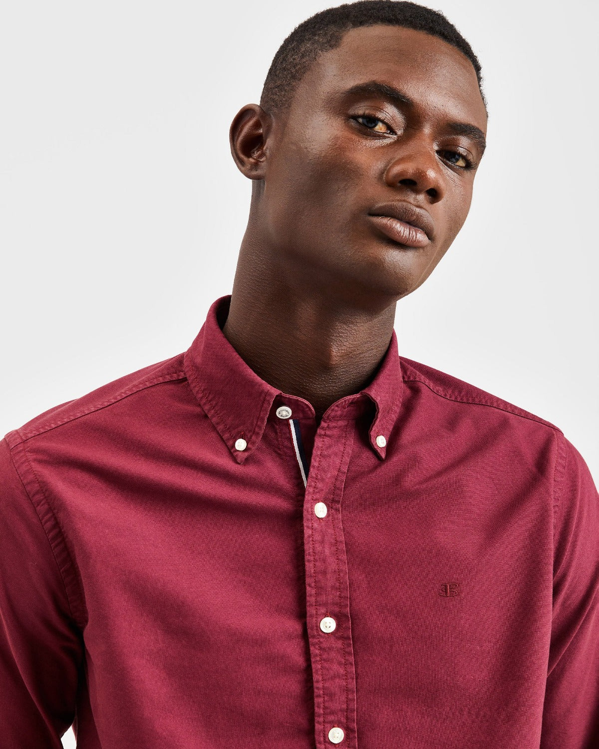 Beatnik Oxford Garment Dye Shirt - Burgundy