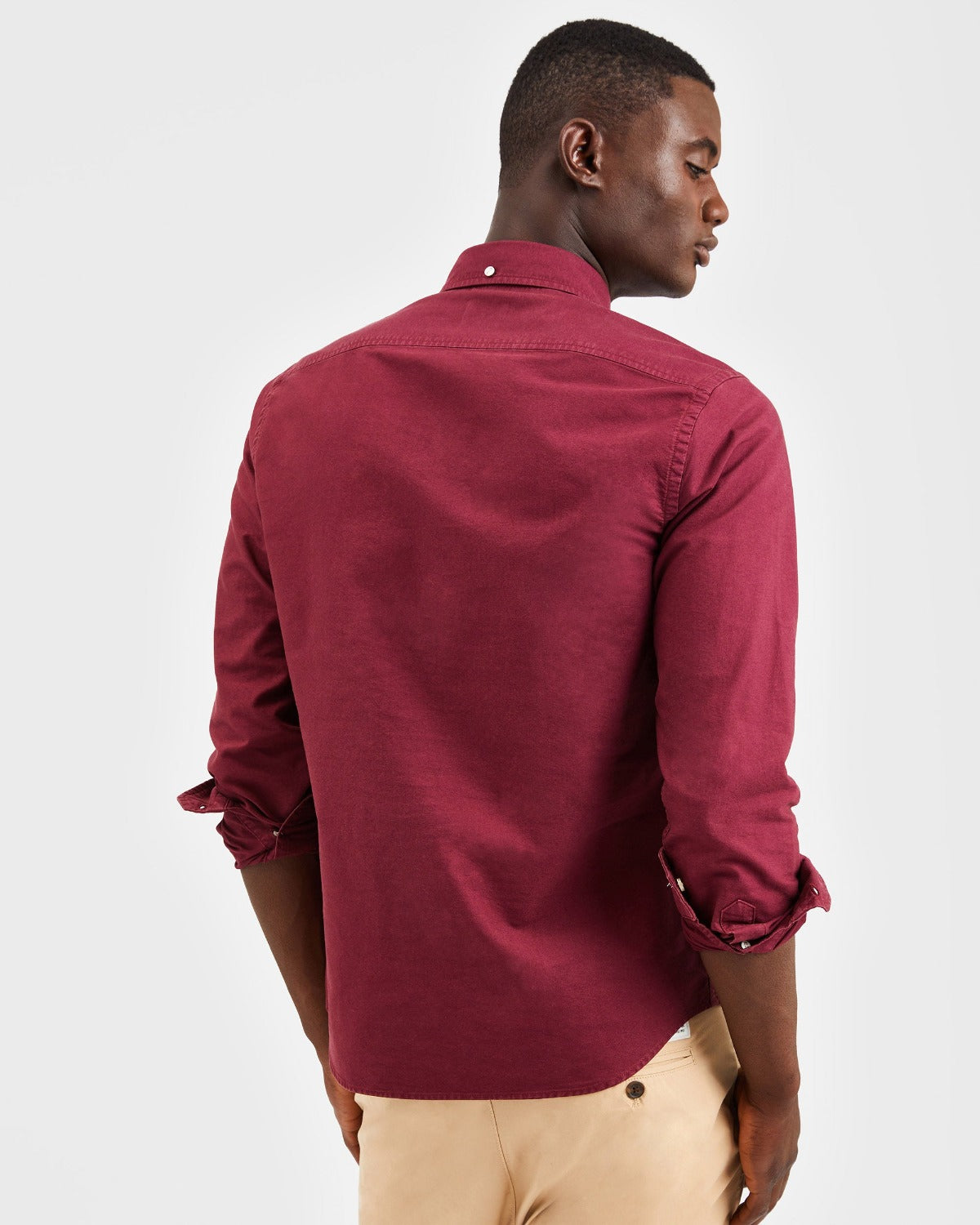 Beatnik Oxford Garment Dye Shirt - Burgundy