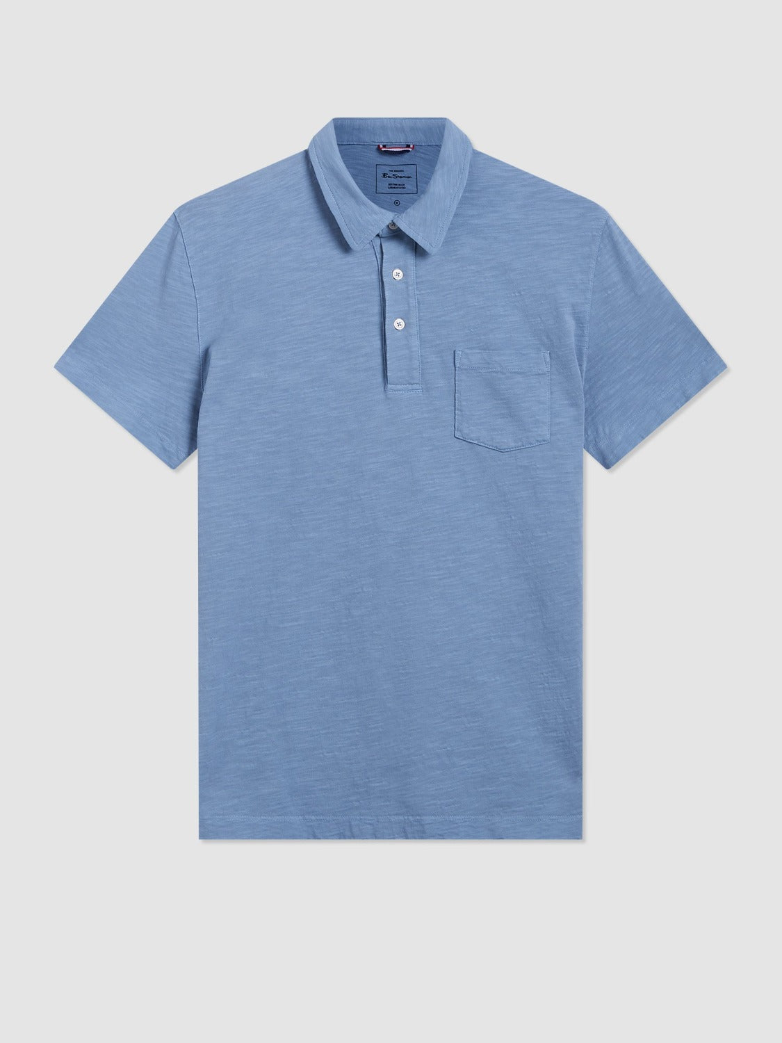 Garment Dye Beatnik Polo - Pale Blue