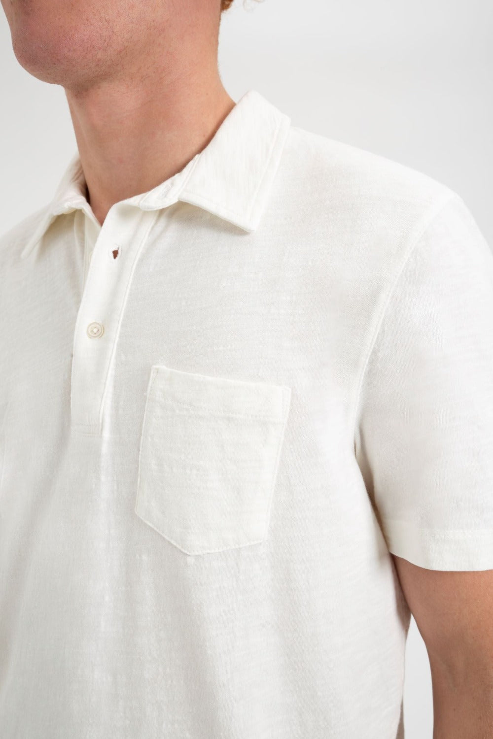 Garment Dye Beatnik Polo - White