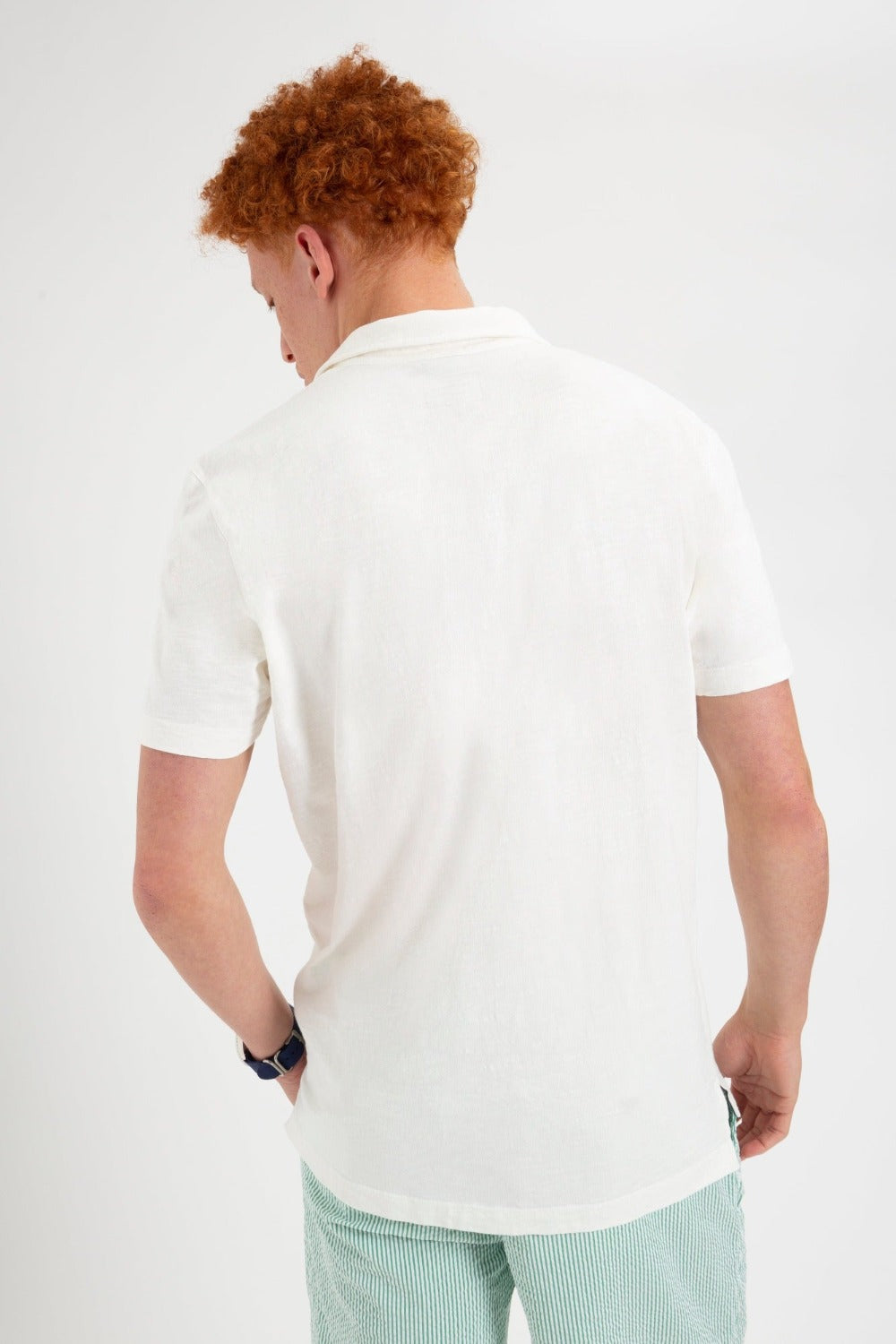 Garment Dye Beatnik Polo - White