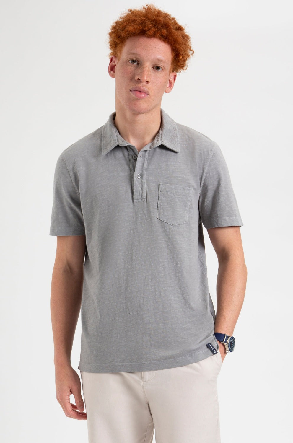 Garment Dye Beatnik Polo - Zinc