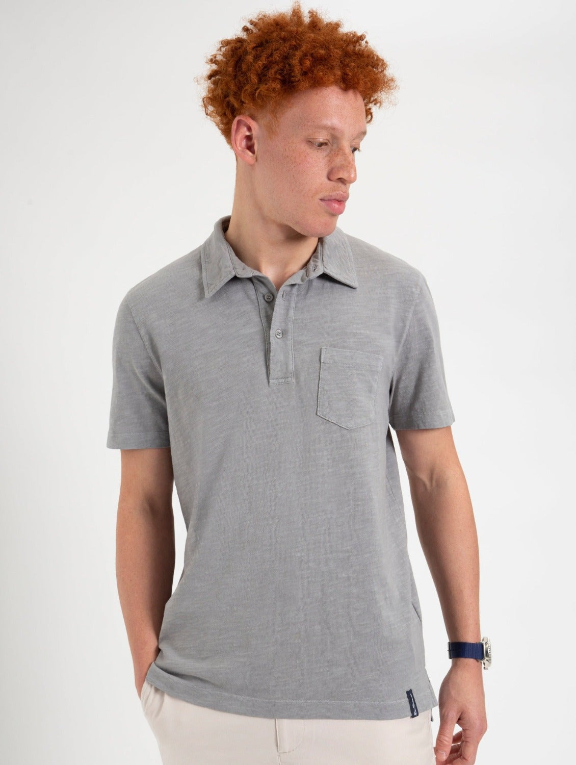 Garment Dye Beatnik Polo - Zinc