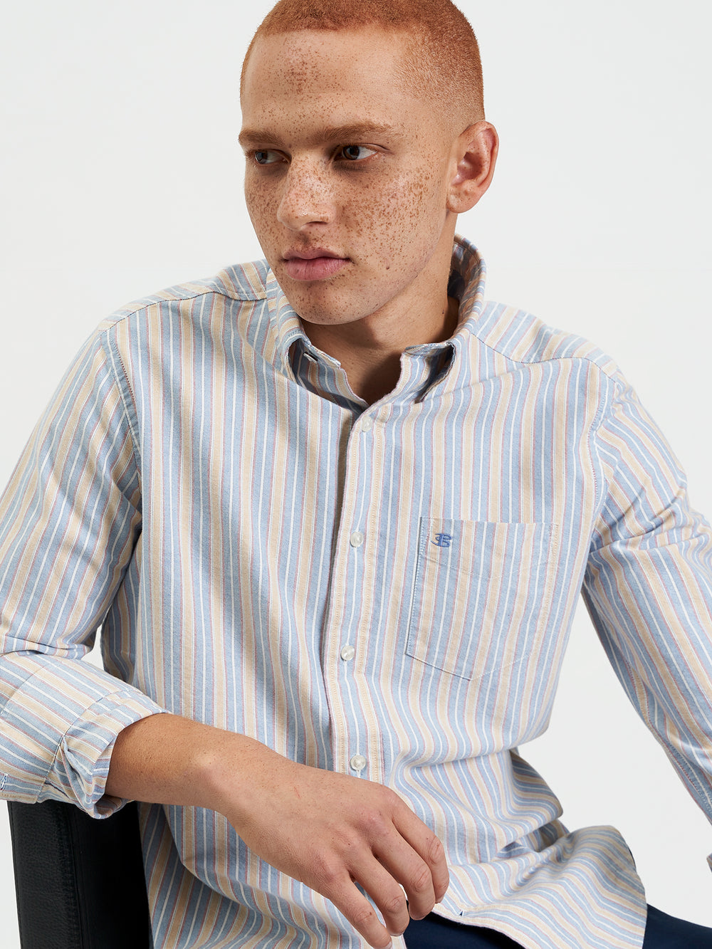 Brighton Oxford Organic Shirt - Collegiate Stripe - Ben Sherman