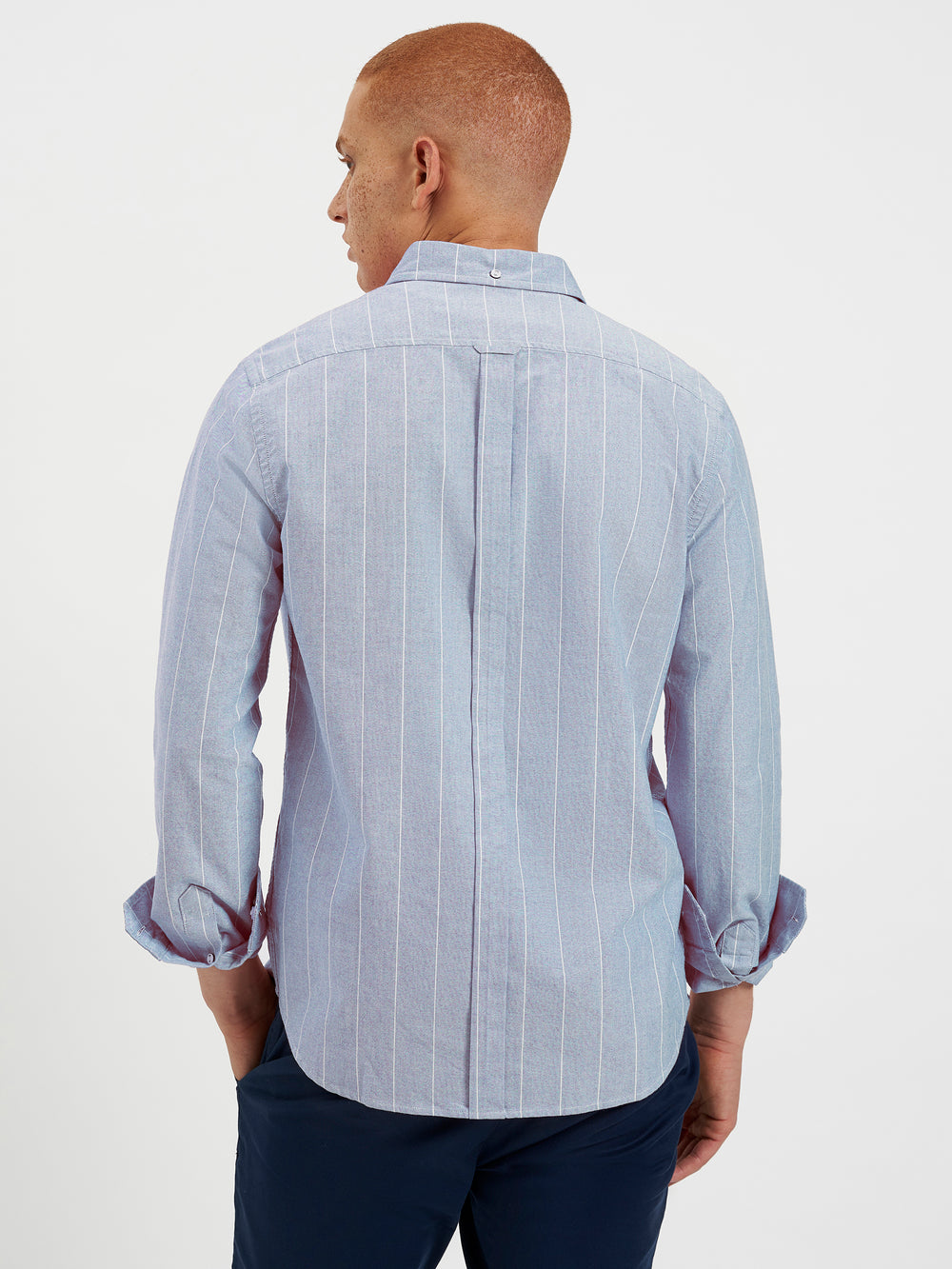 Brighton Oxford Pinstripe Shirt - Ocean Blue - Ben Sherman